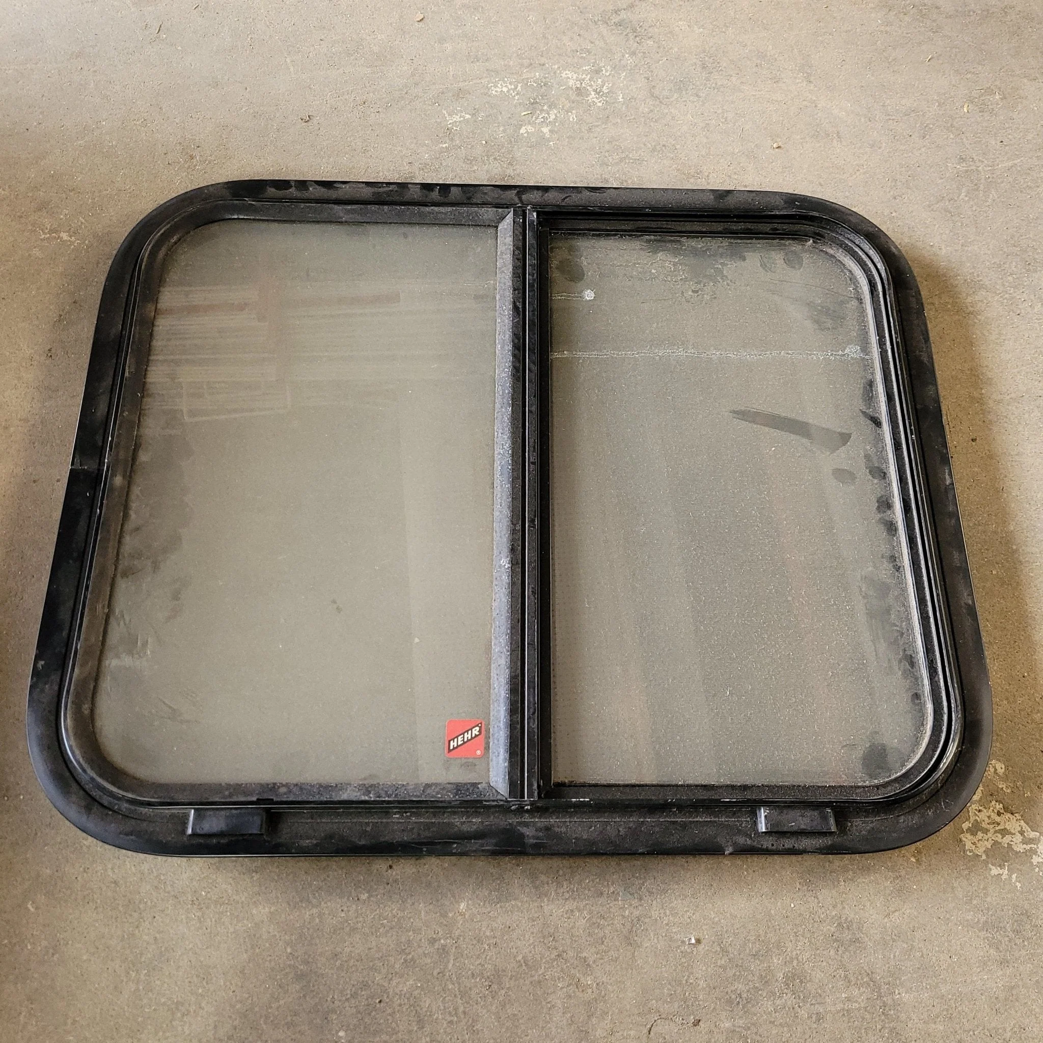 Used Black Radius Opening Window : 24 1/4 X 19 3/4 X 2" D