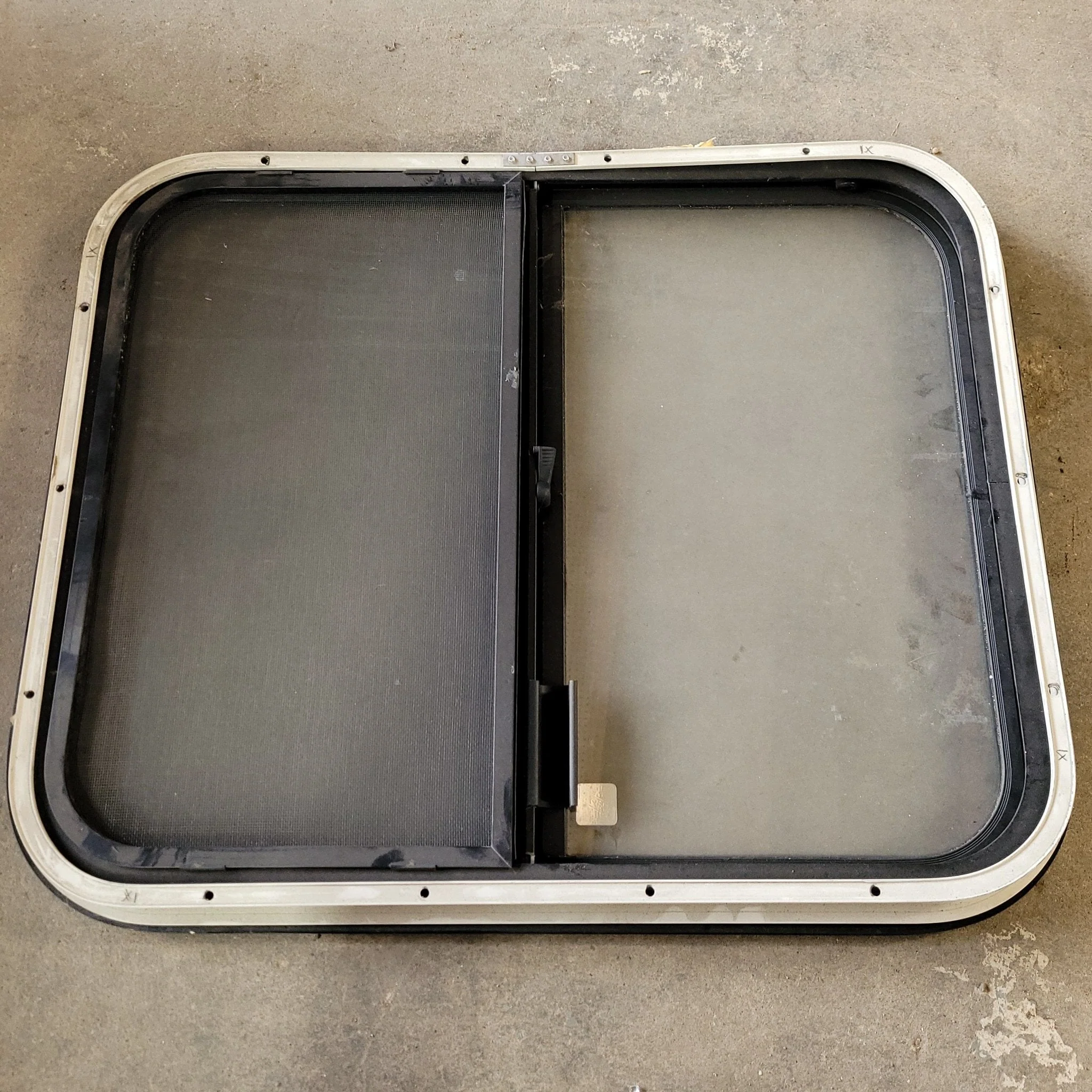 Used Black Radius Opening Window : 24 1/4 X 19 3/4 X 2" D - Image 2
