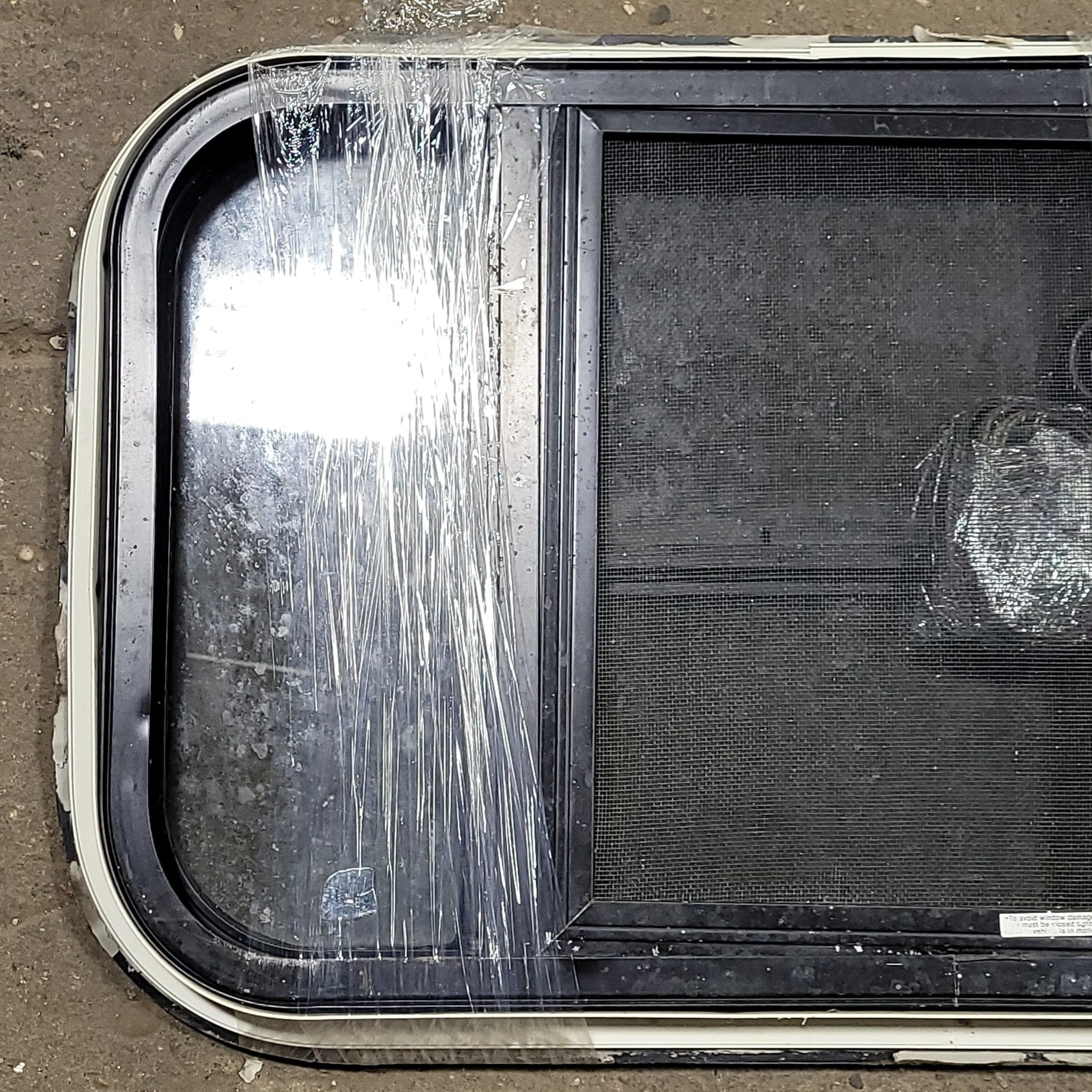 Used Black Radius Opening Window : 21" W X 15 1/8" H X 1 3/8" D - Image 5