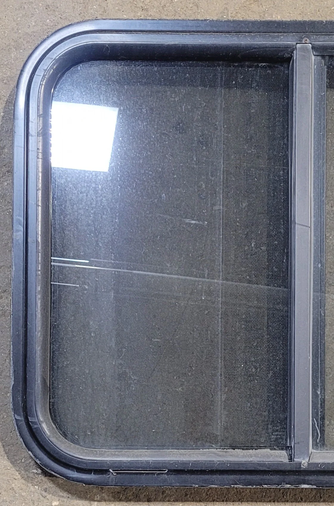 Used Black Radius Opening Window : 25 1/2" W x 20" H x 1 3/4" - Image 2
