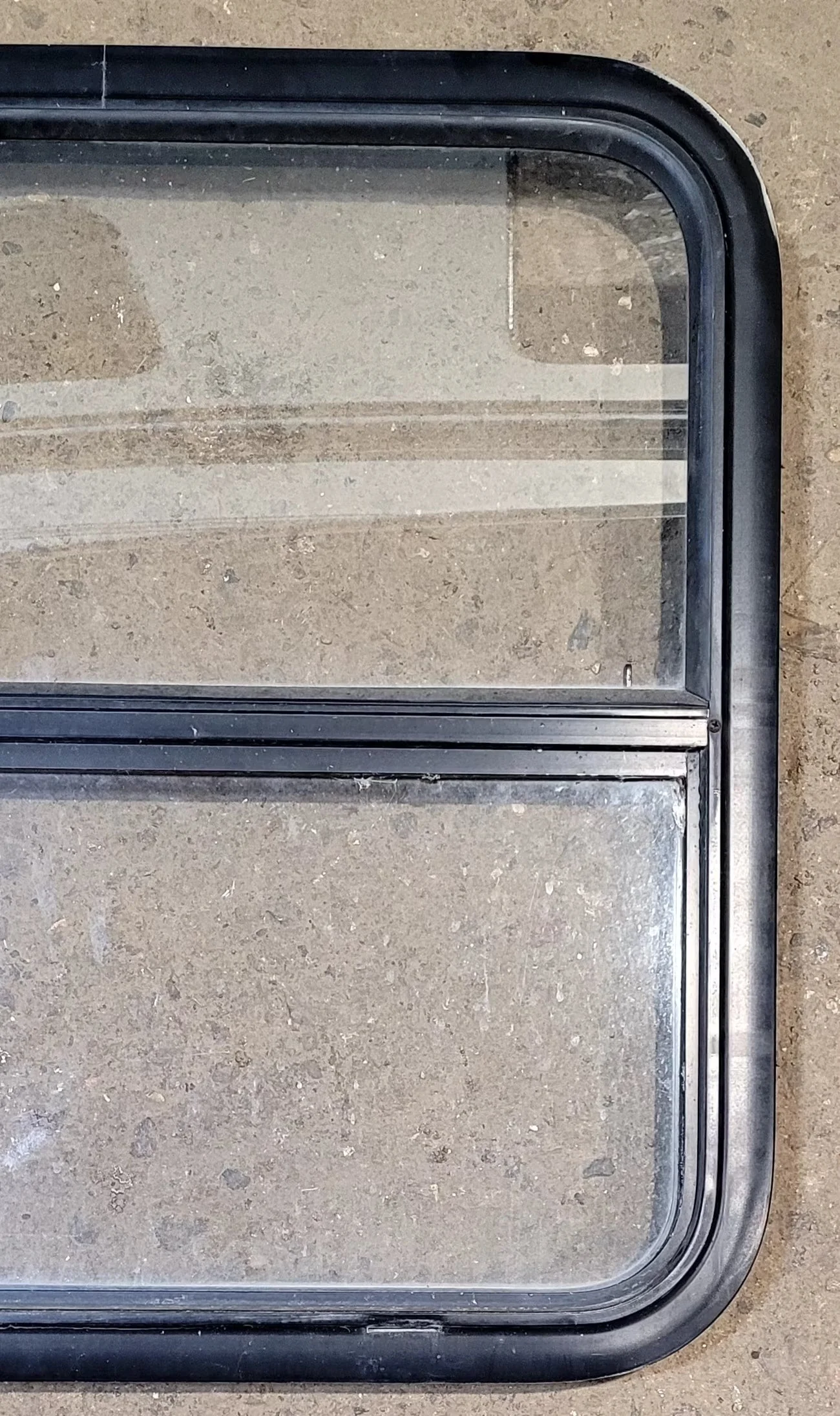 Used Black Radius Opening Window : 25 1/2" W x 25 1/2" H x 1 3/4" D - Image 3