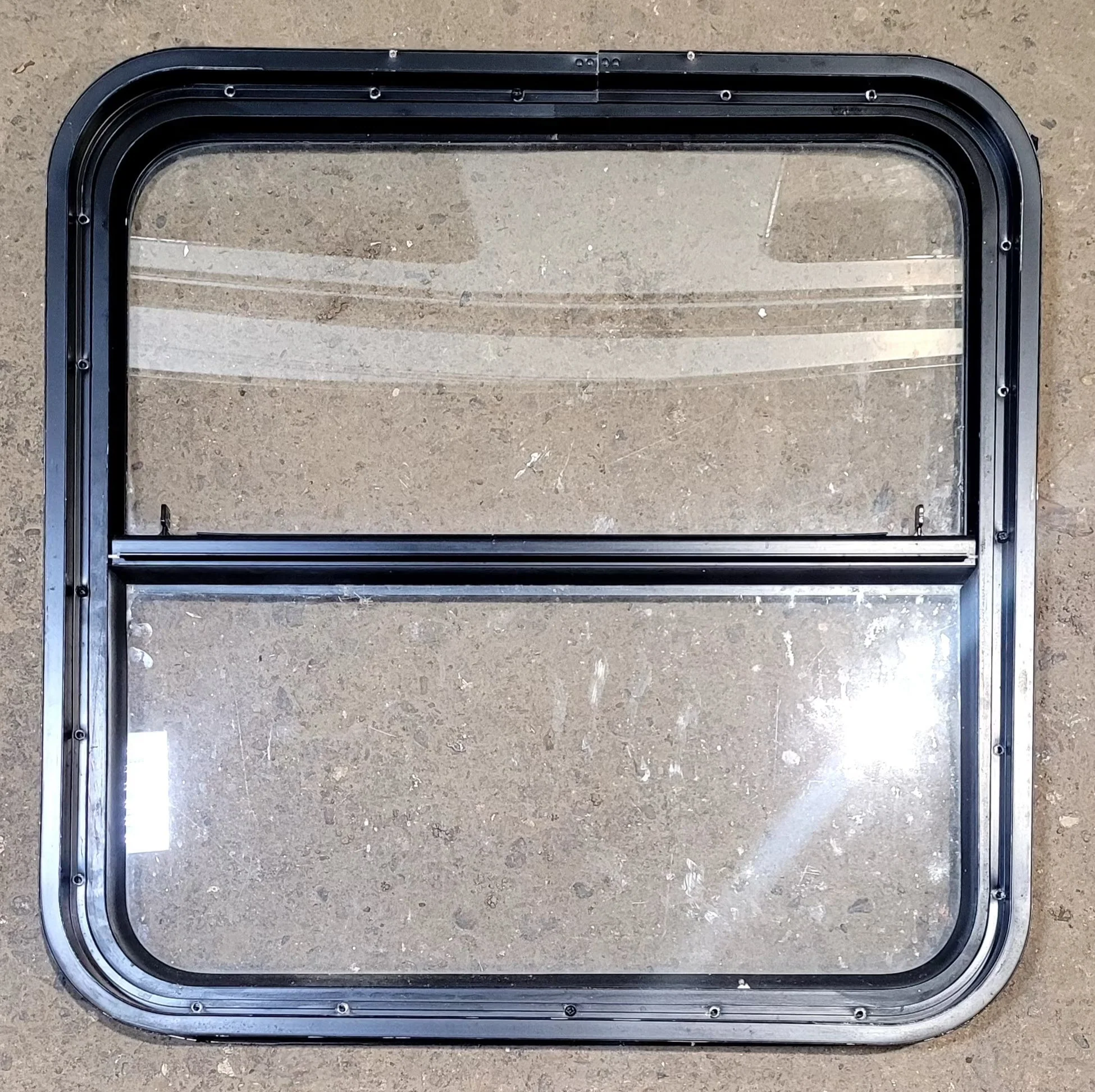 Used Black Radius Opening Window : 25 1/2" W x 25 1/2" H x 1 3/4" D - Image 4