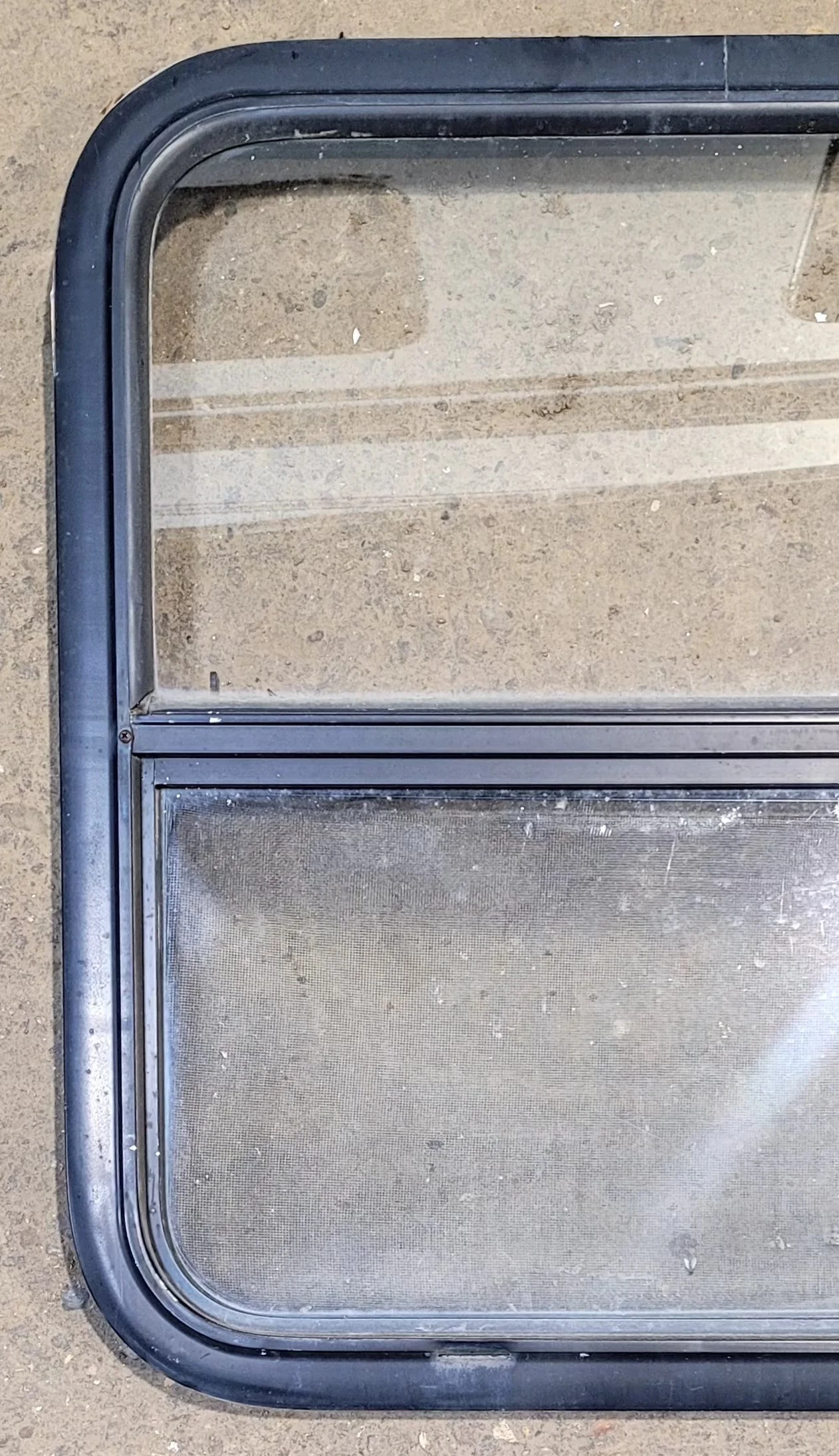 Used Black Radius Opening Window : 25 1/2" W x 25 1/2" H x 1 3/4" D - Image 2