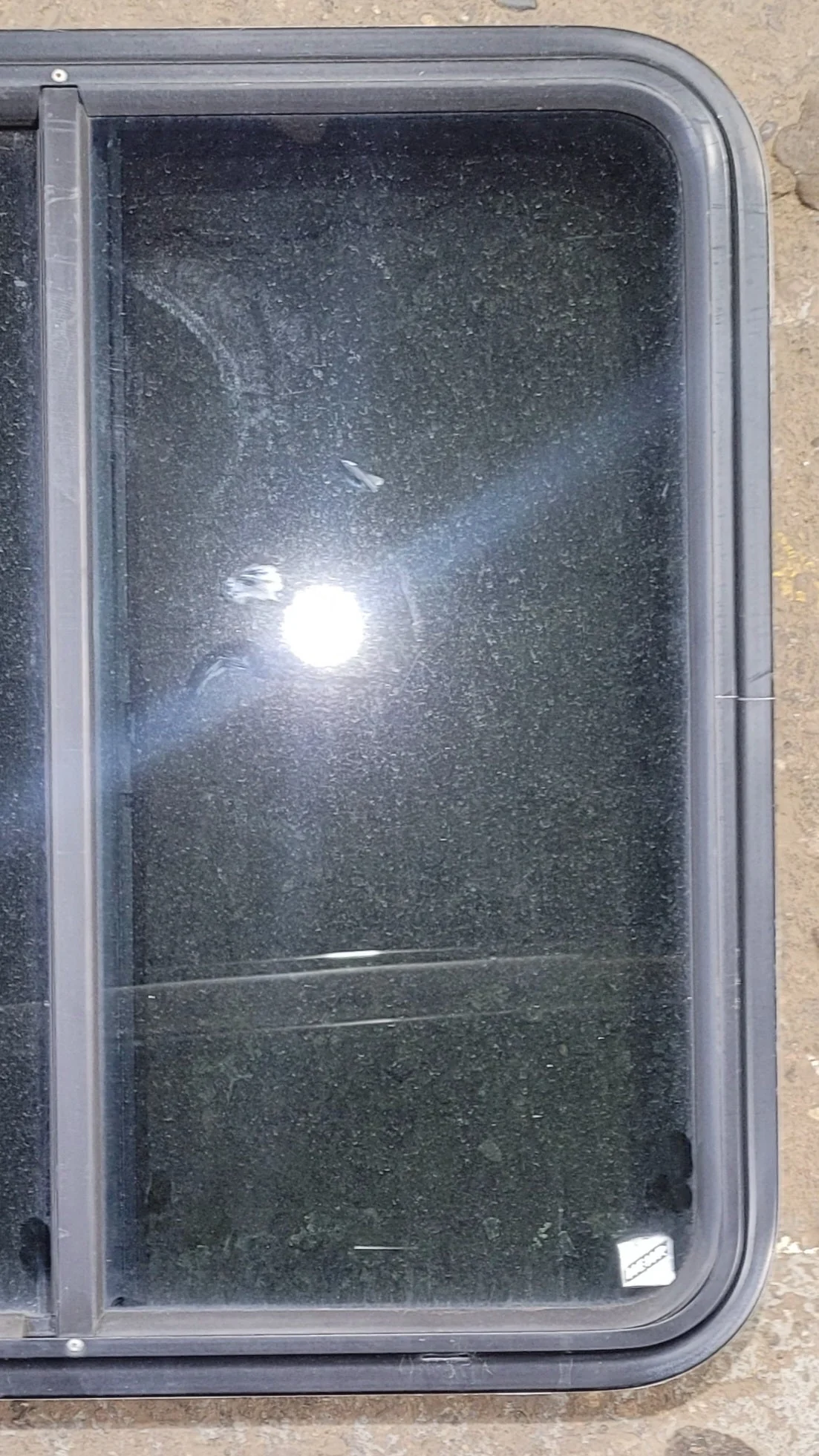 Used Black Radius Opening Window : 25 1/4" W x 24 3/4" H x 1 3/4" - Image 2