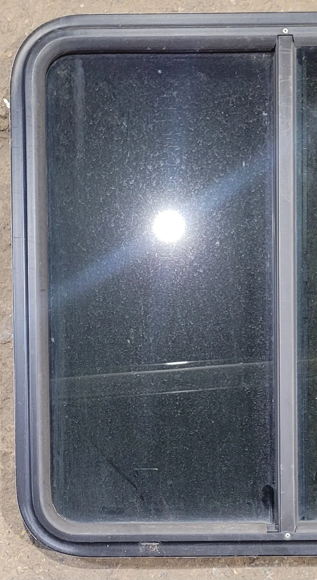 Used Black Radius Opening Window : 25 1/4" W x 24 3/4" H x 1 3/4" - Image 3