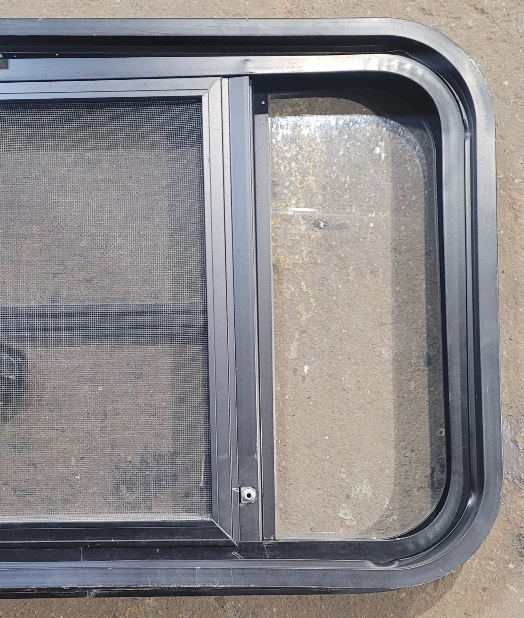 Used Black Radius Opening Window : 25 3/4" W x 16 3/4" H x 1 7/8" D - Image 6