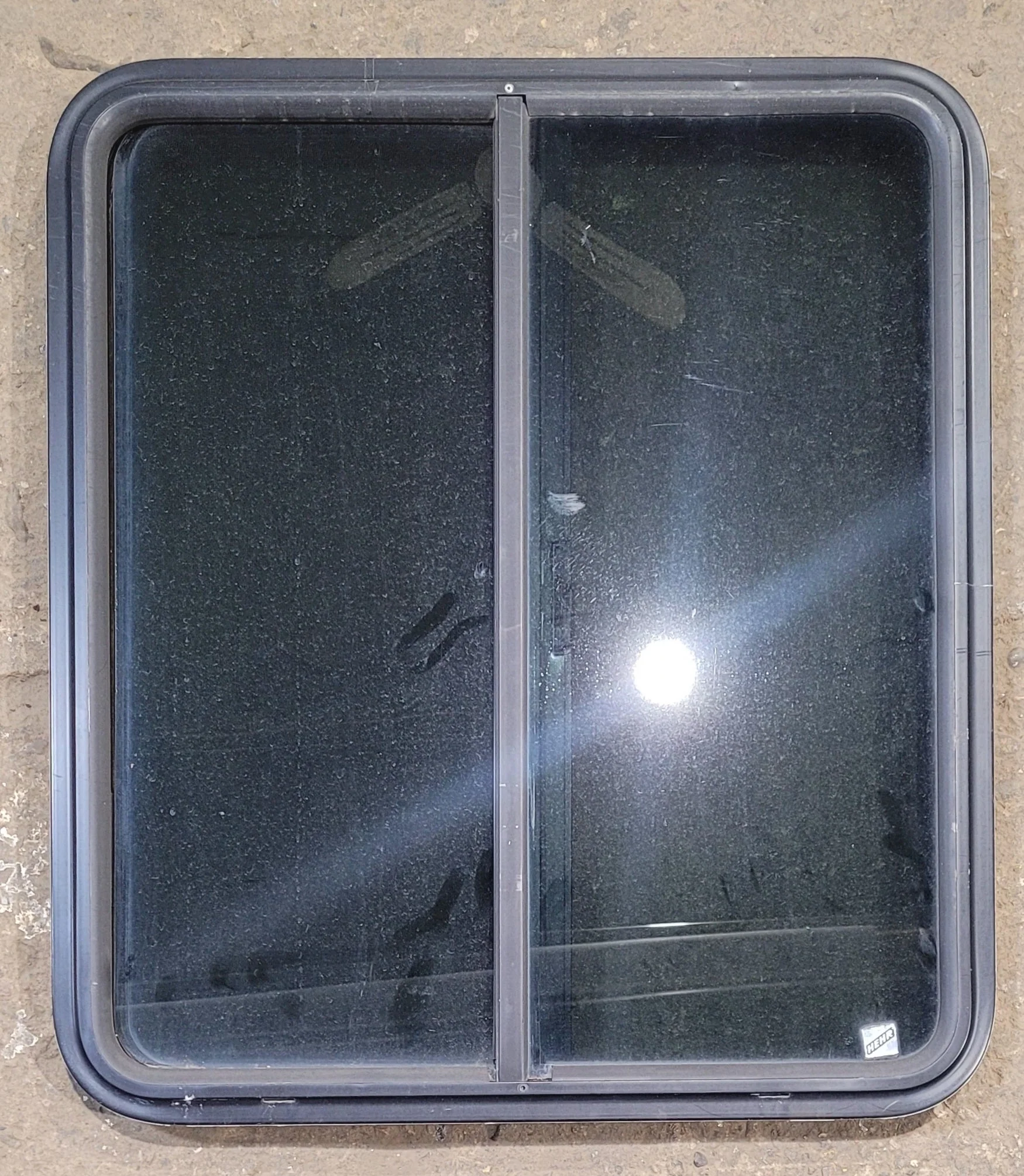 Used Black Radius Opening Window : 25 3/4" W x 29 1/4" H x 1 3/4"