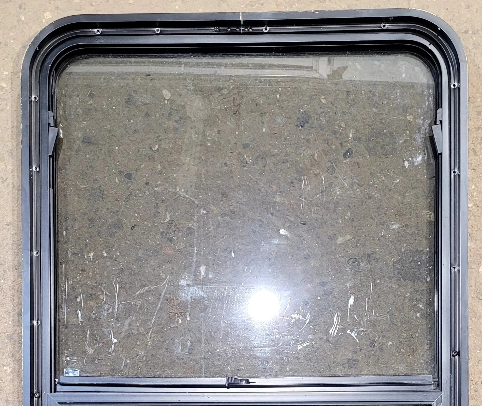 Used Black Radius Opening Window : 25 3/4" W x 41 3/4" H x 1 7/8" D - Image 7