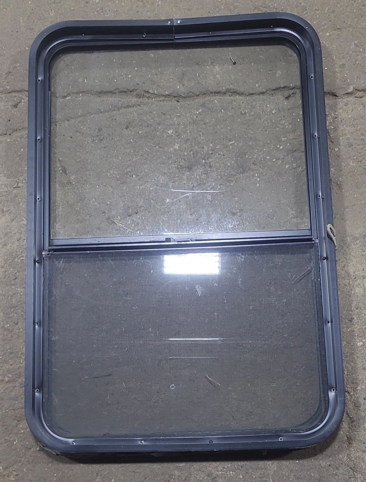 Used Black Radius Opening Window : 26 1/2" W x 39 3/4" H x 1 7/8" D - Image 6