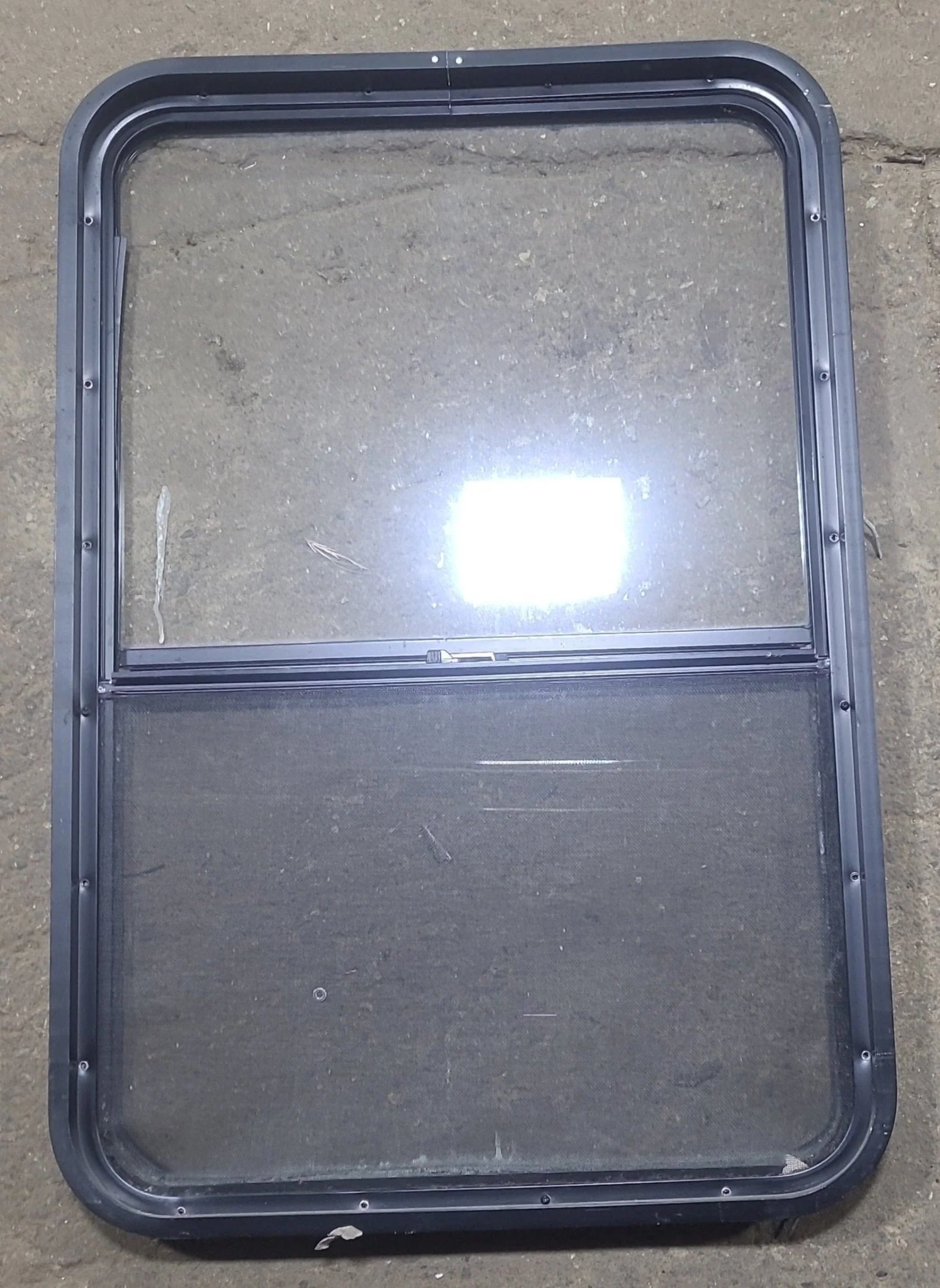 Used Black Radius Opening Window : 26 1/2" W x 39 3/4" H x 1 7/8" D - Image 5