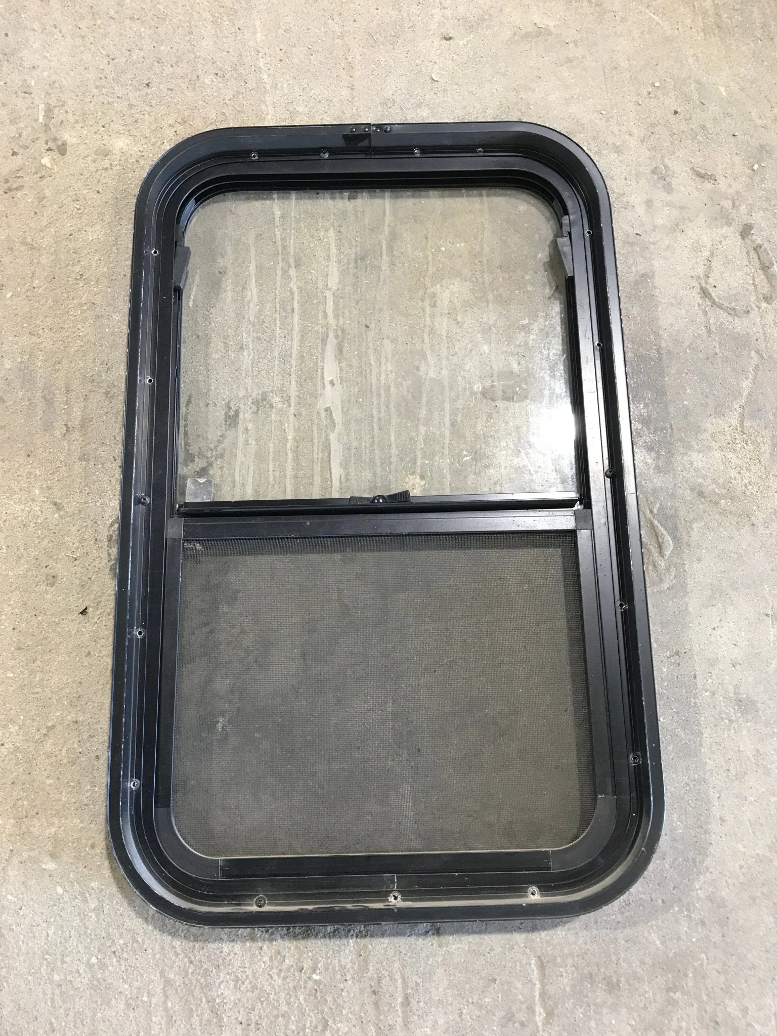Used Black Radius Opening Window : 28 3/4" W x 17 1/2" H x 2" - Image 3