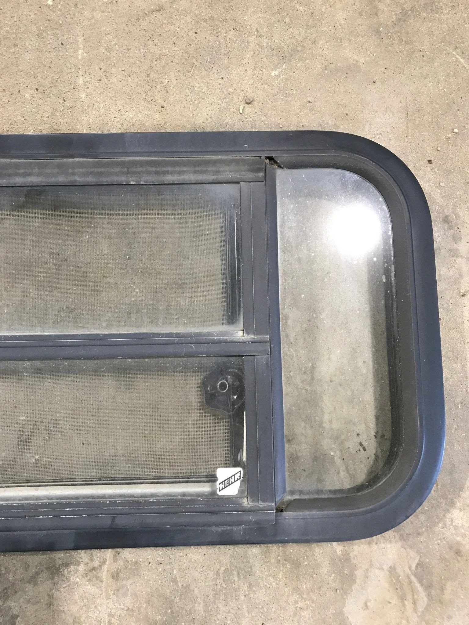 Used Black Radius Opening Window : 29 1/2" W x 14 1/2" H x 2" - Image 3