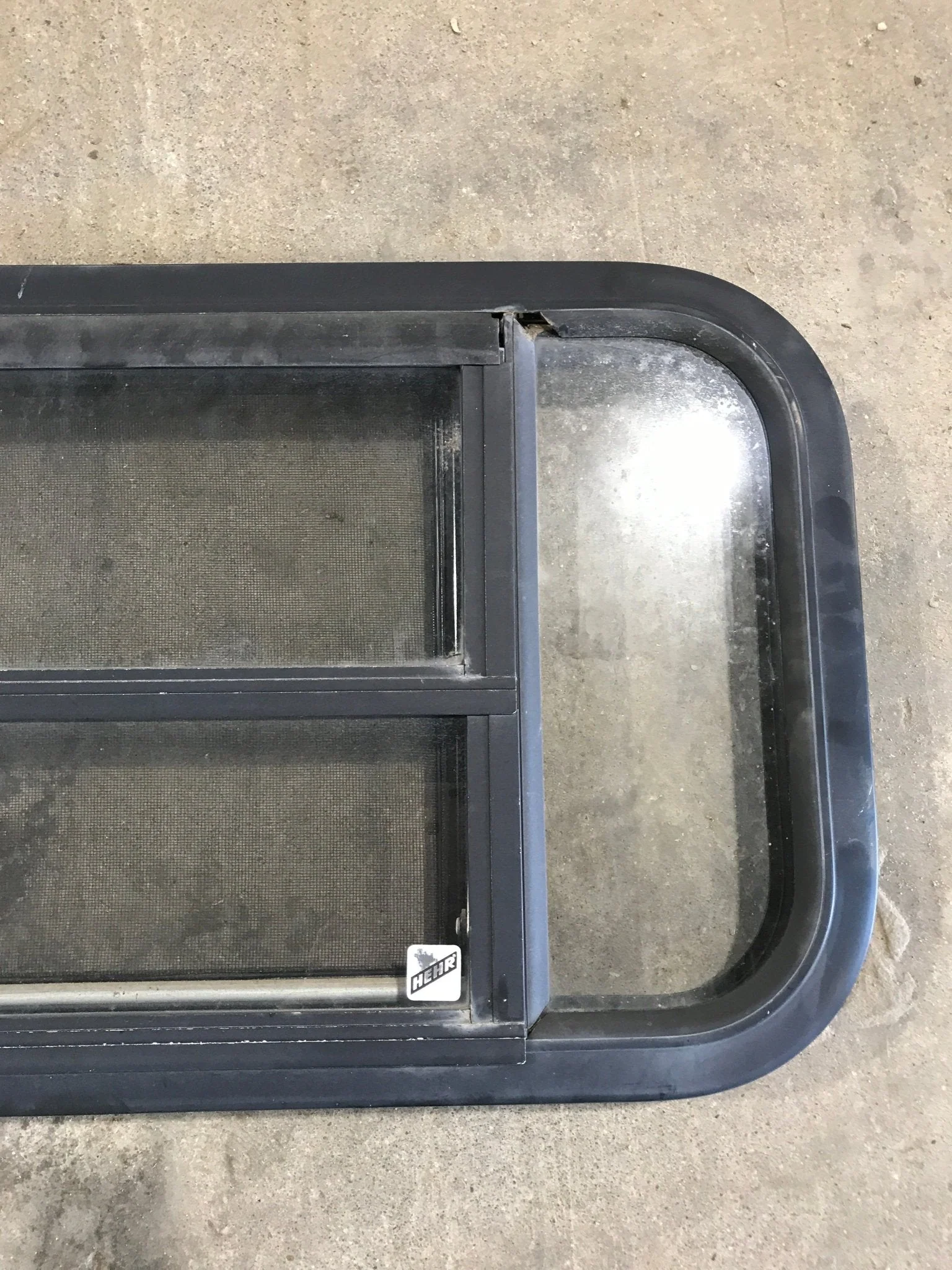 Used Black Radius Opening Window : 29 1/2" W x 14 1/2" H x 2" - Image 3