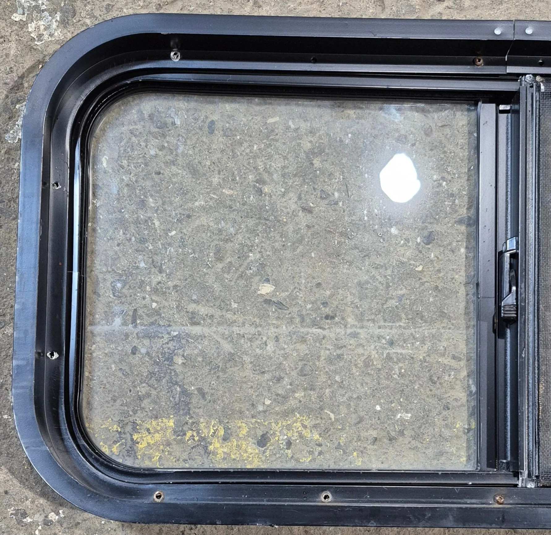 Used Black Radius Opening Window : 29 1/2" W x 14 3/4" H x 1 7/8" - Image 5