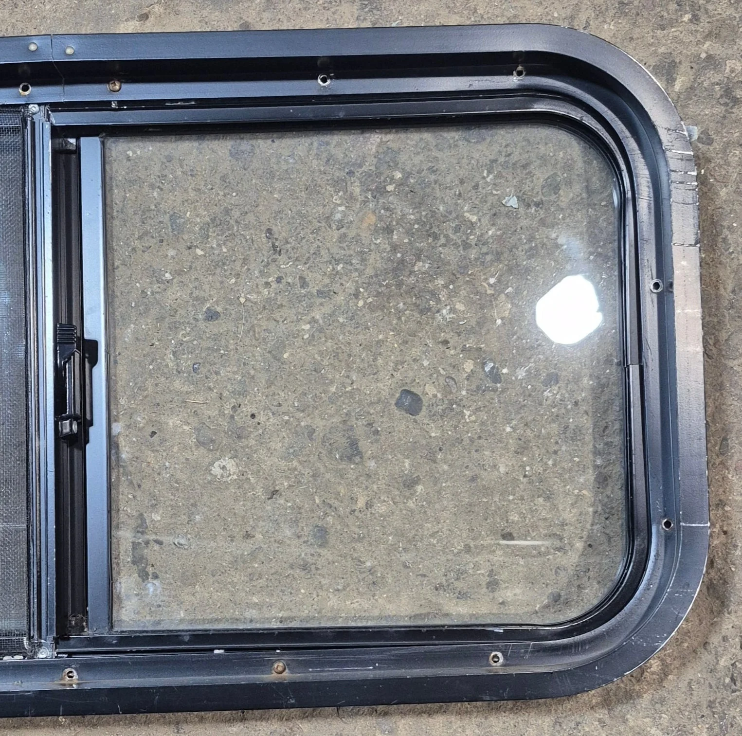 Used Black Radius Opening Window : 29 1/2" W x 14 3/4" H x 1 7/8" - Image 6