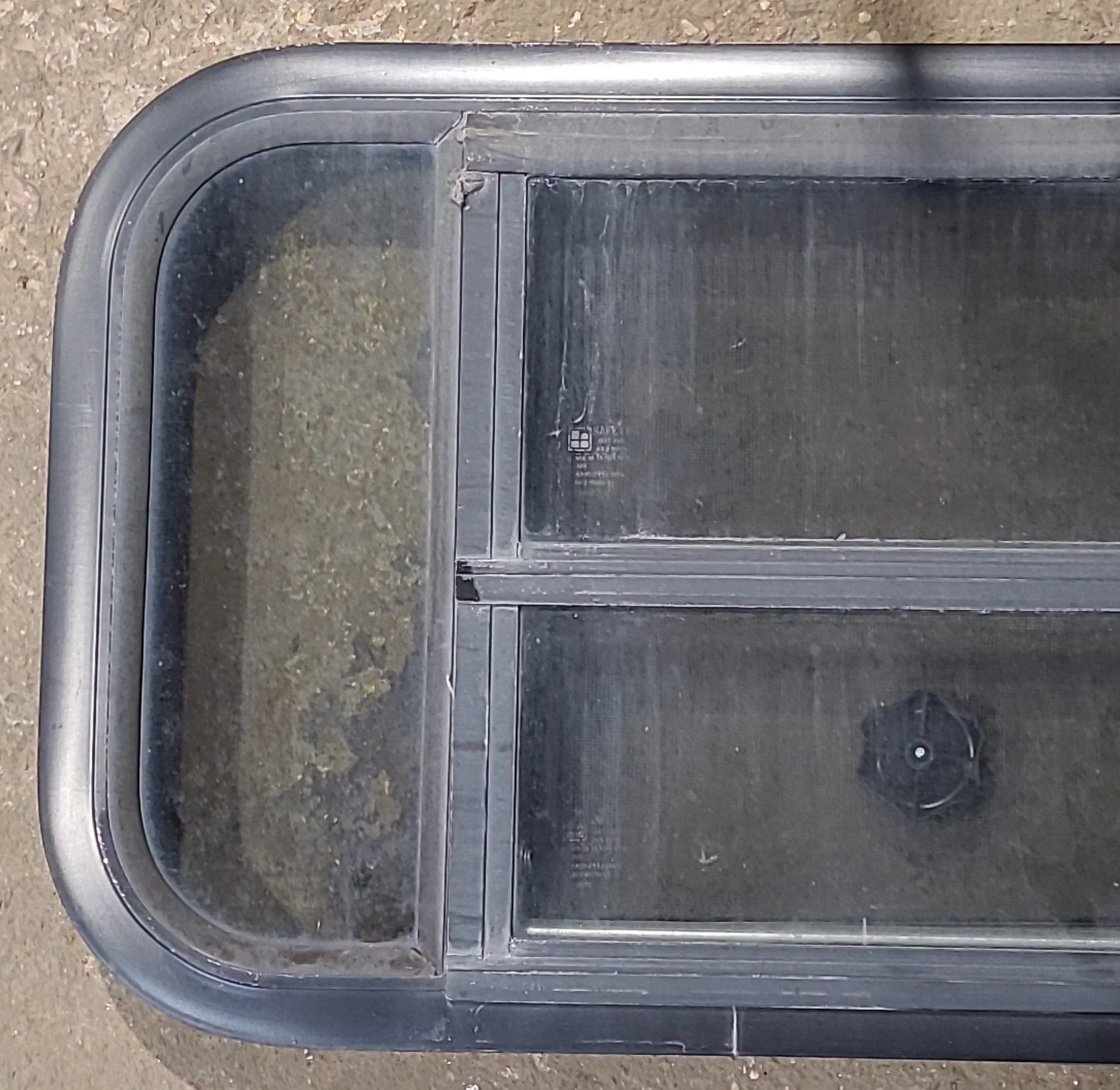 Used Black Radius Opening Window : 29 1/2" W x 14 5/8" H x 2" D - Image 2