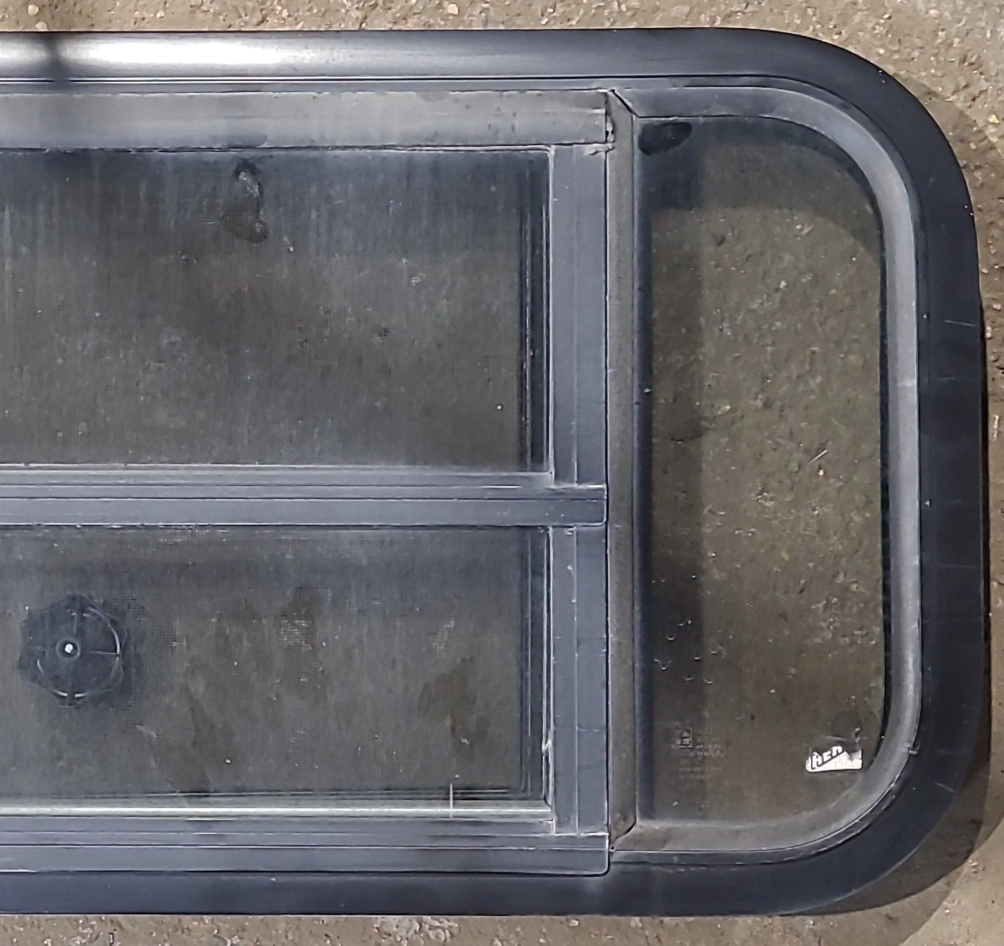 Used Black Radius Opening Window : 29 1/2" W x 14 5/8" H x 2" D - Image 3