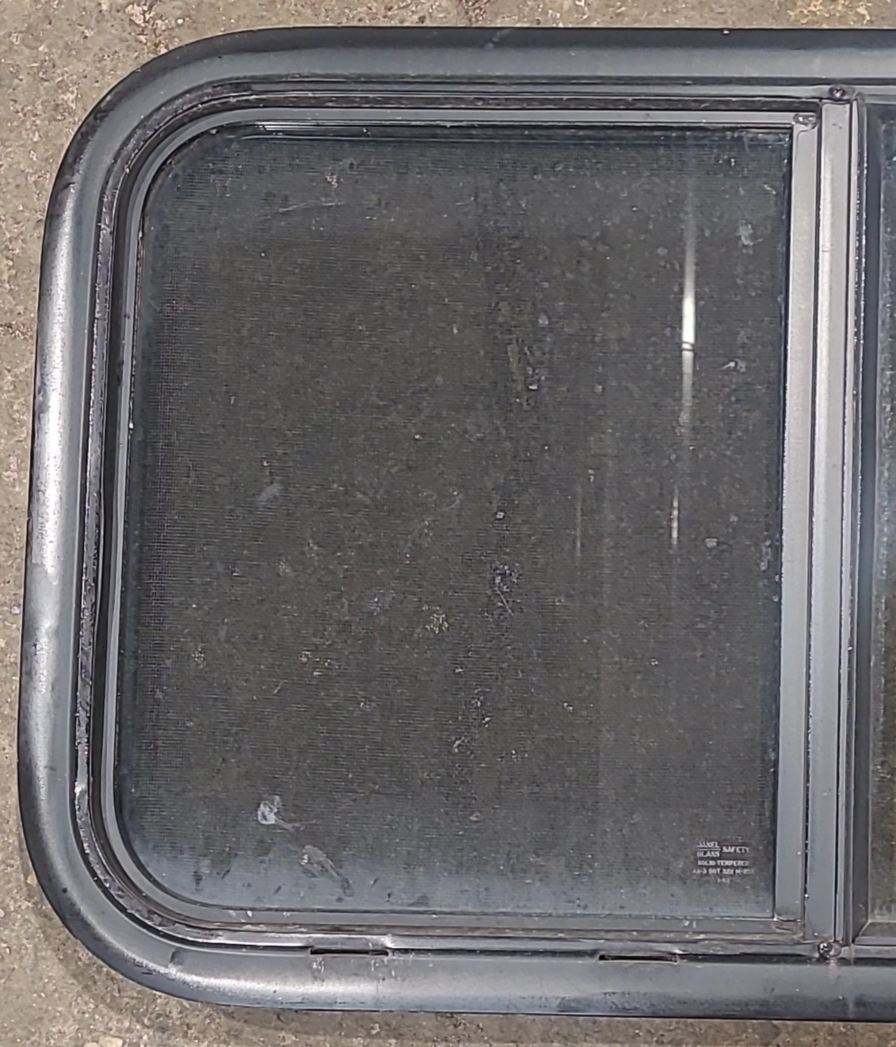 Used Black Radius Opening Window : 29 1/2" W x 17 1/2" H x 1 3/4" D - Image 2
