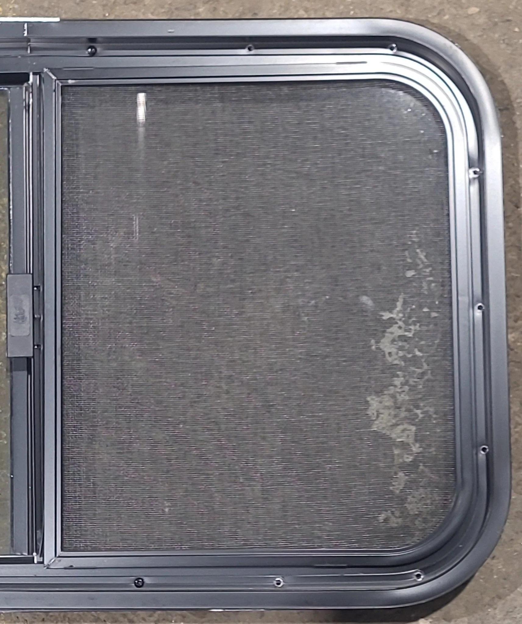 Used Black Radius Opening Window : 29 1/2" W x 17 1/2" H x 1 3/4" D - Image 7