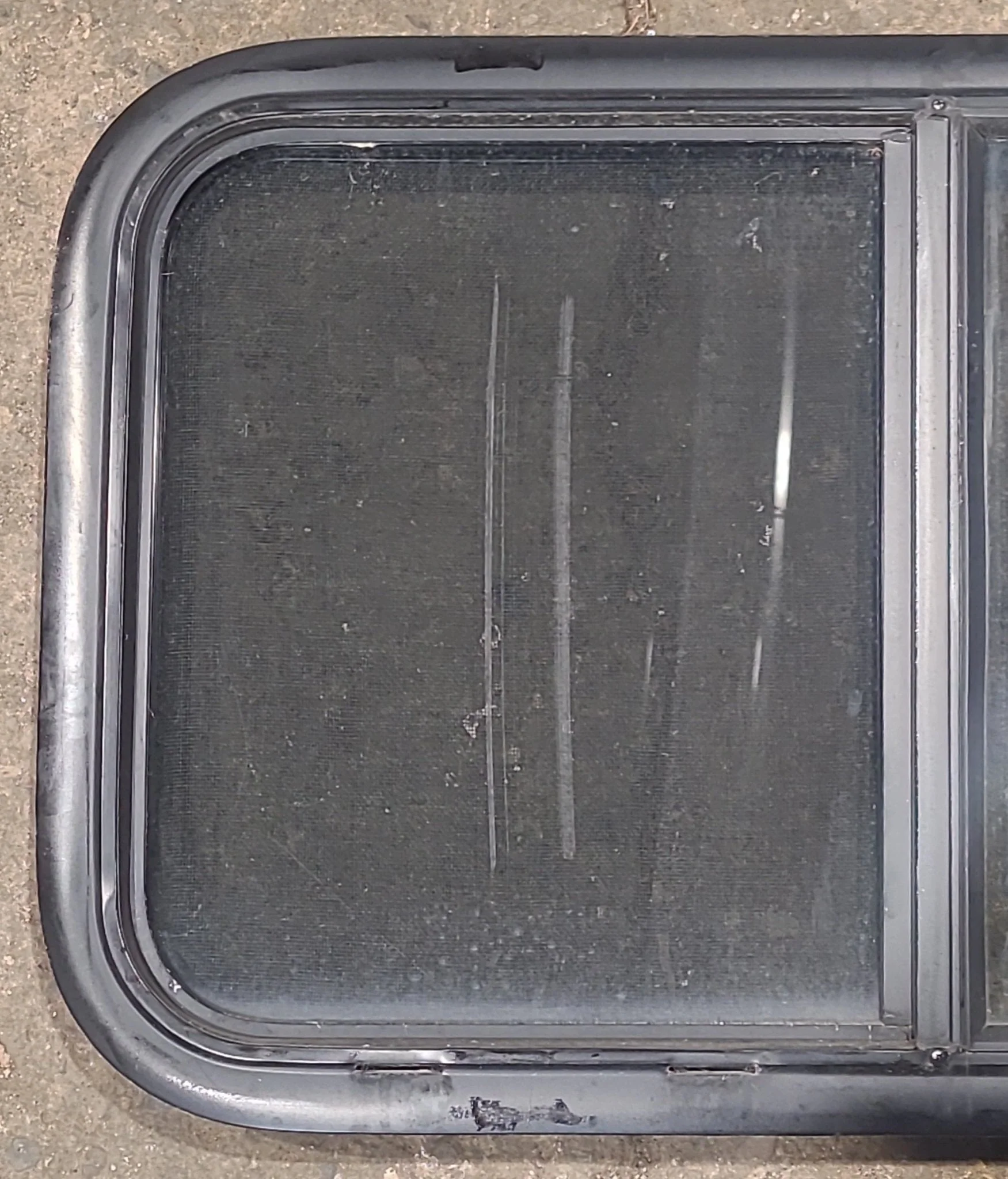 Used Black Radius Opening Window : 29 1/2" W x 17 1/2" H x 1 3/4" D - Image 2