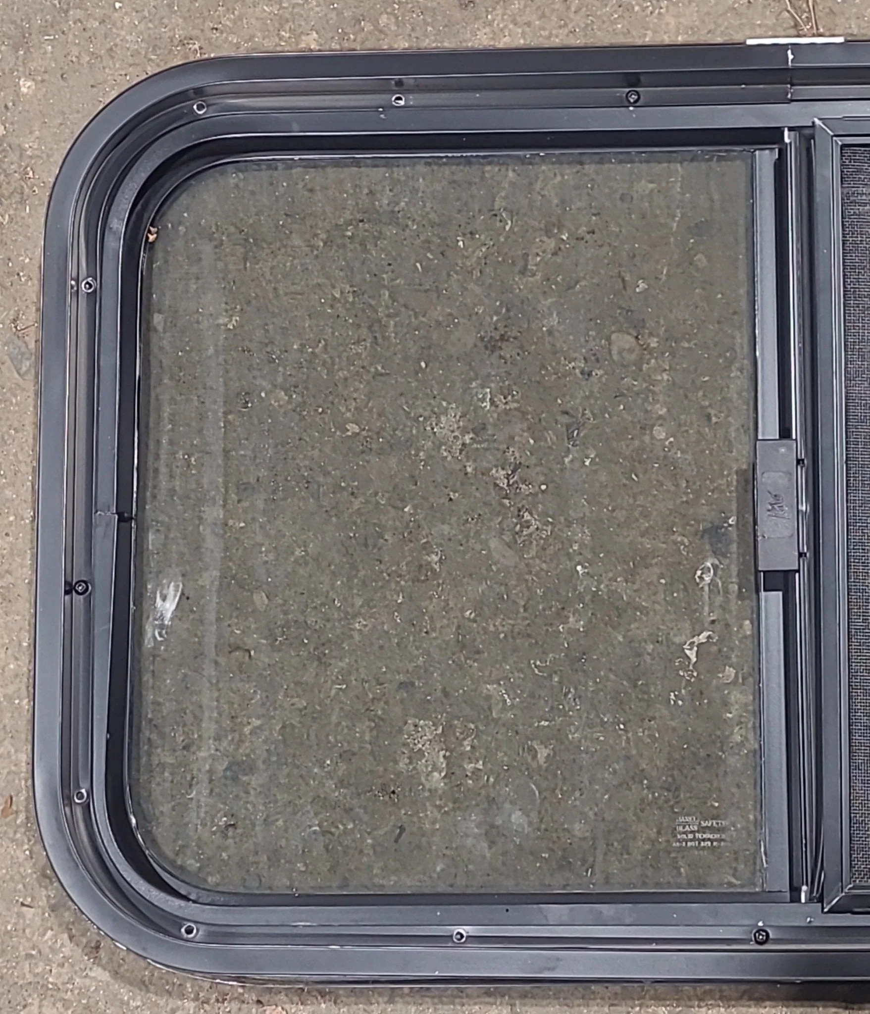 Used Black Radius Opening Window : 29 1/2" W x 17 1/2" H x 1 3/4" D - Image 5