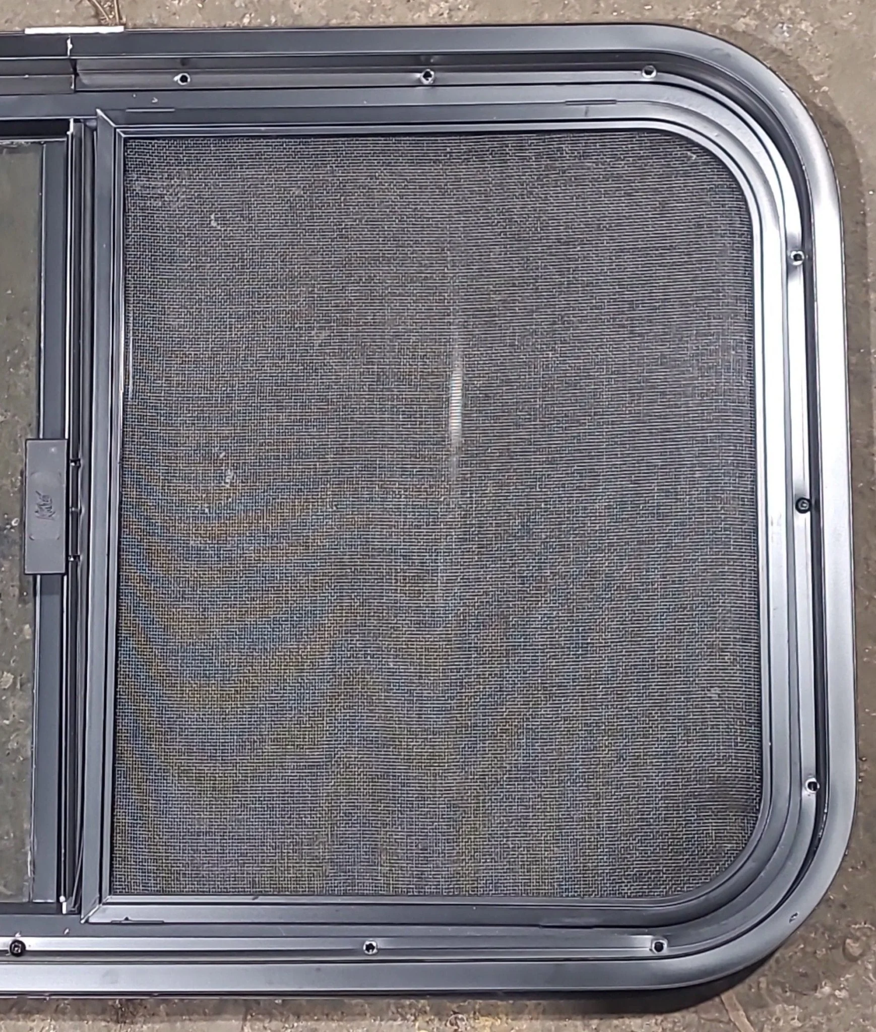 Used Black Radius Opening Window : 29 1/2" W x 17 1/2" H x 1 3/4" D - Image 6