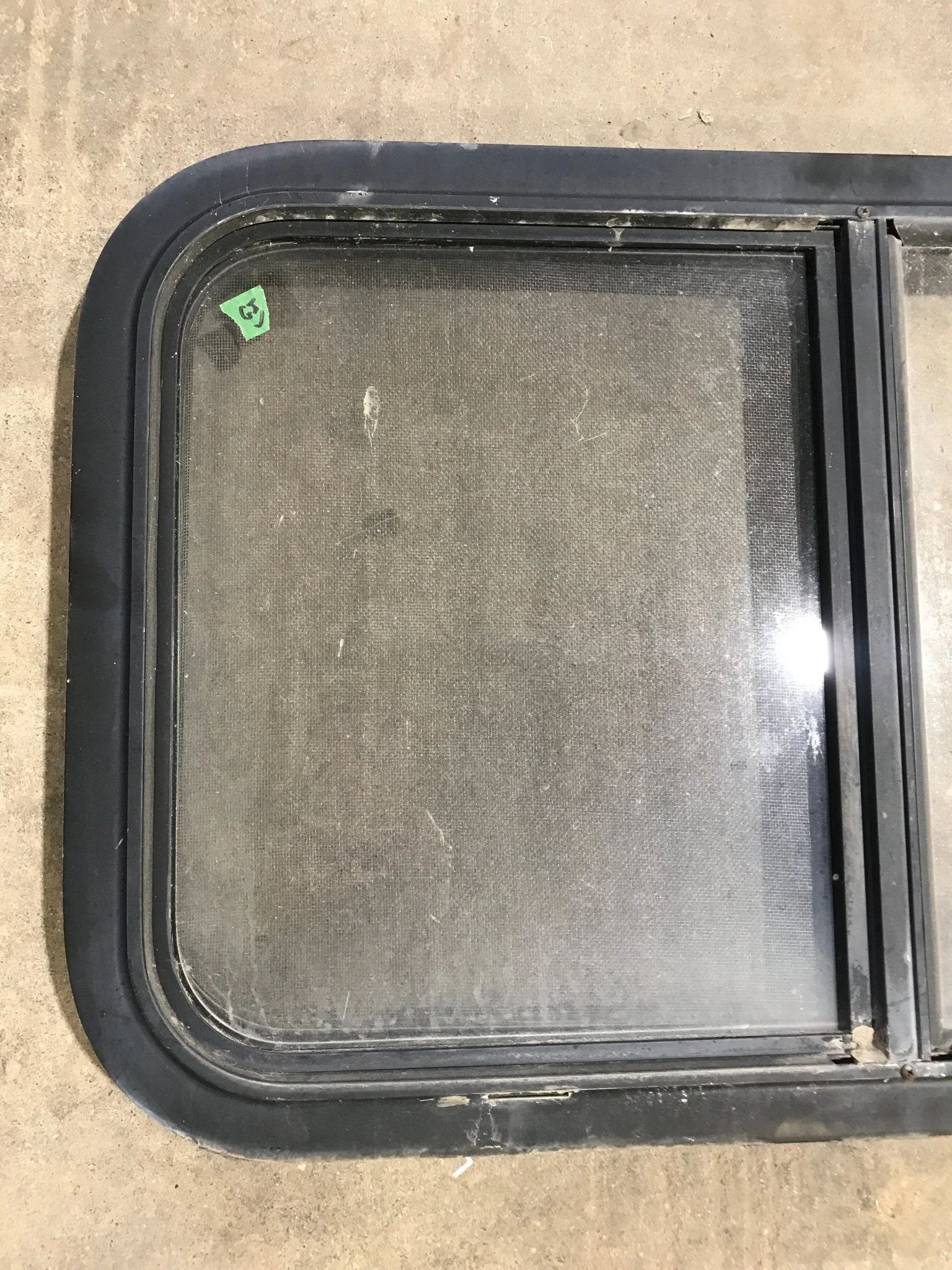 Used Black Radius Opening Window : 29 1/2" W x 17 1/2" H x 2" D - Image 2