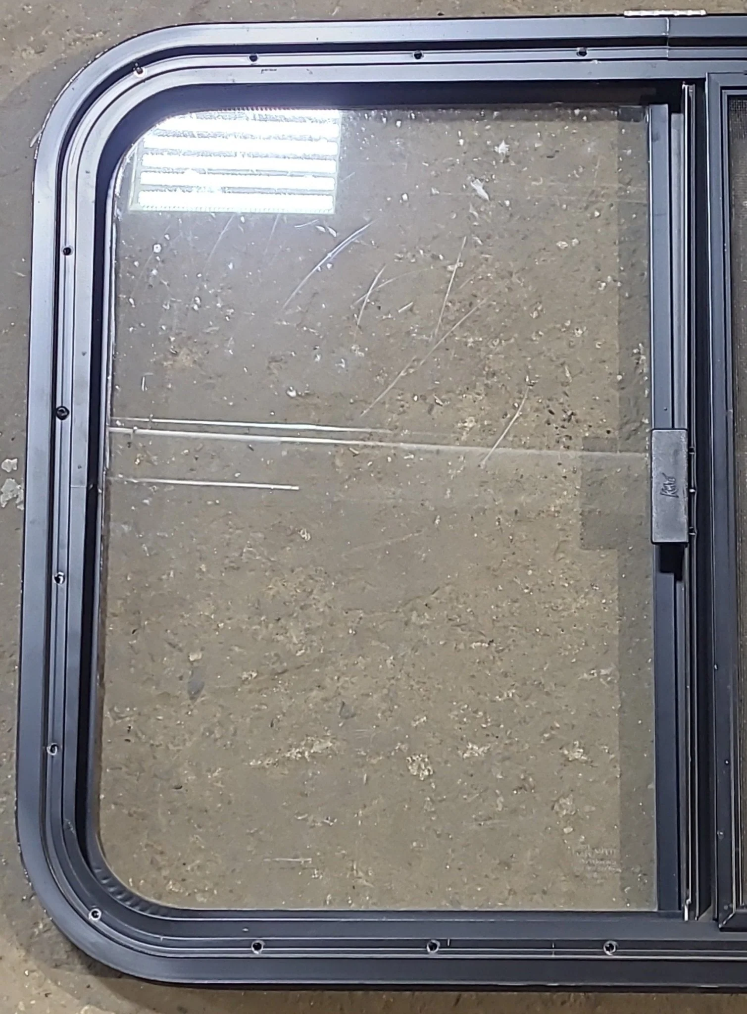 Used Black Radius Opening Window : 29 1/2" W x 21 1/2" H x 1 1/4" D - Image 7