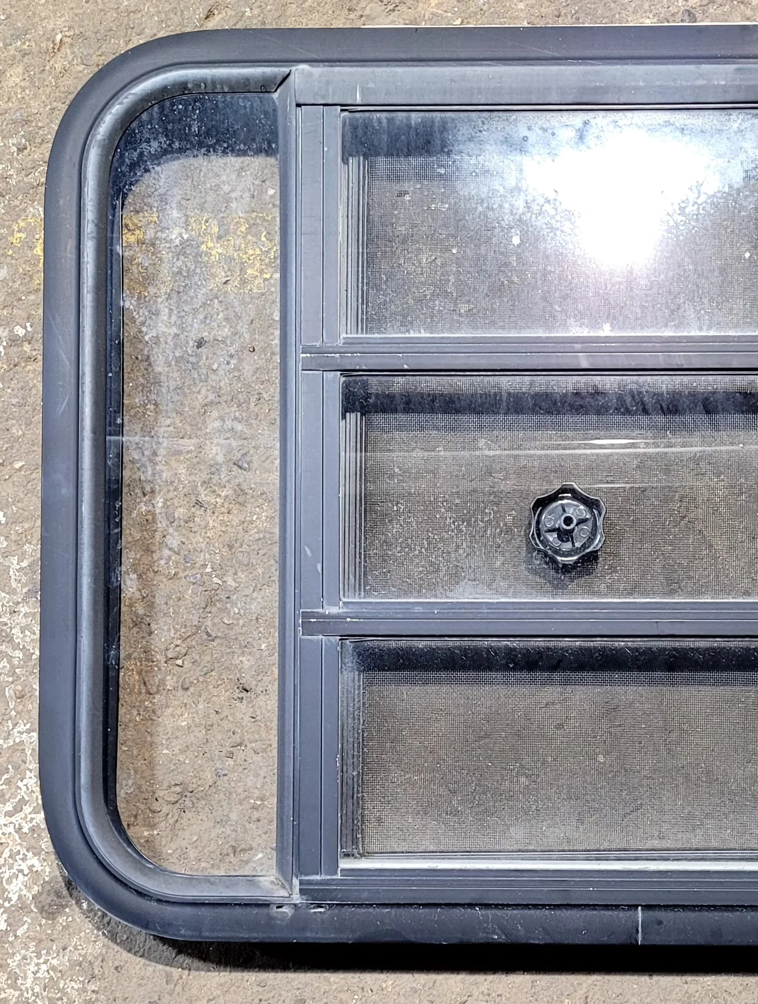 Used Black Radius Opening Window : 29 1/4" W x 22 1/4" H x 1 3/4" - Image 2