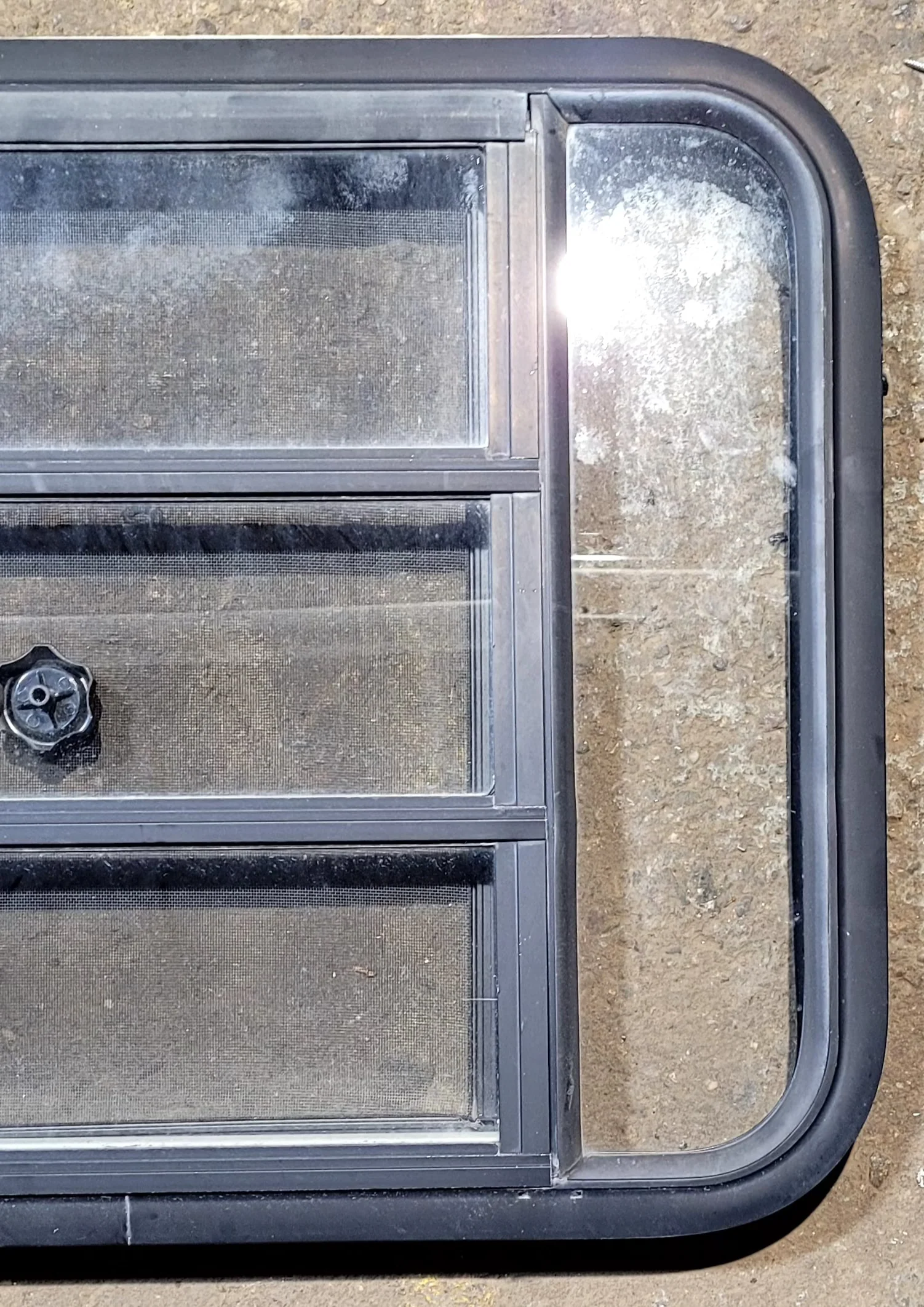 Used Black Radius Opening Window : 29 1/4" W x 22 1/4" H x 1 3/4" - Image 3