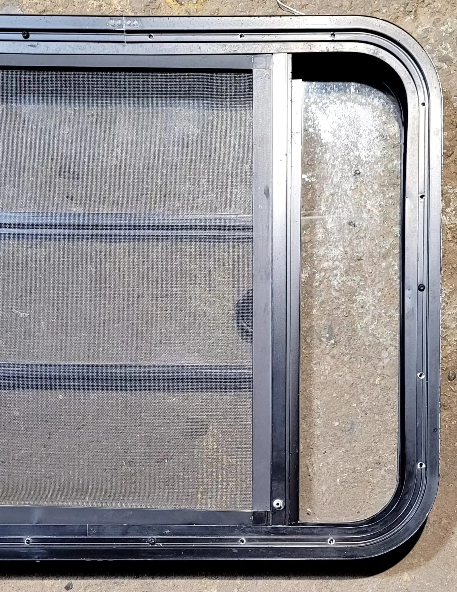 Used Black Radius Opening Window : 29 1/4" W x 22 1/4" H x 1 3/4" - Image 6