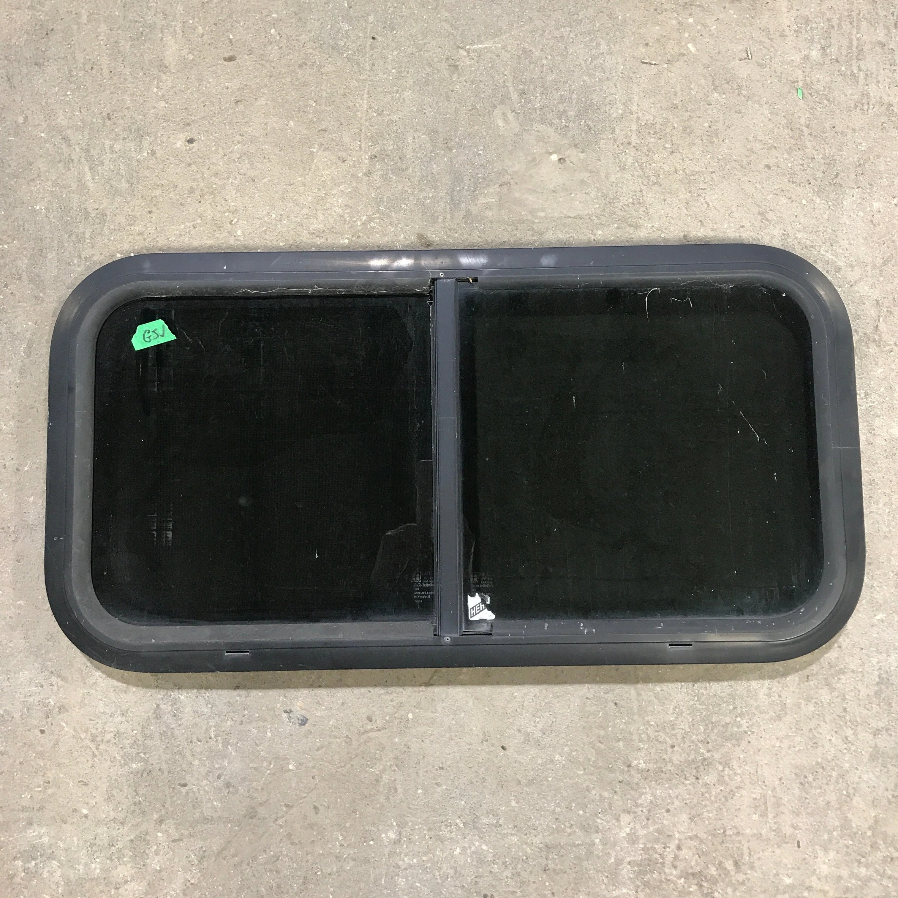 Used Black Radius Opening Window : 29.5" X 14.5" X 1.5"