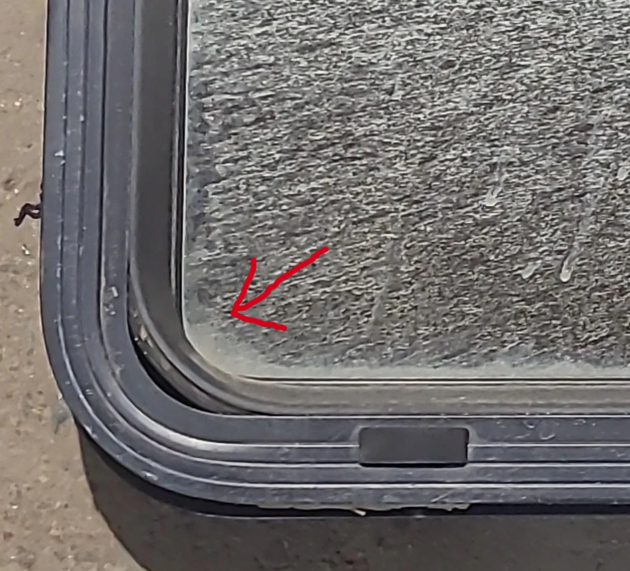 Used Black Radius Opening Window : 29" W x 39 1/2" H x 1 3/4" D - Image 4
