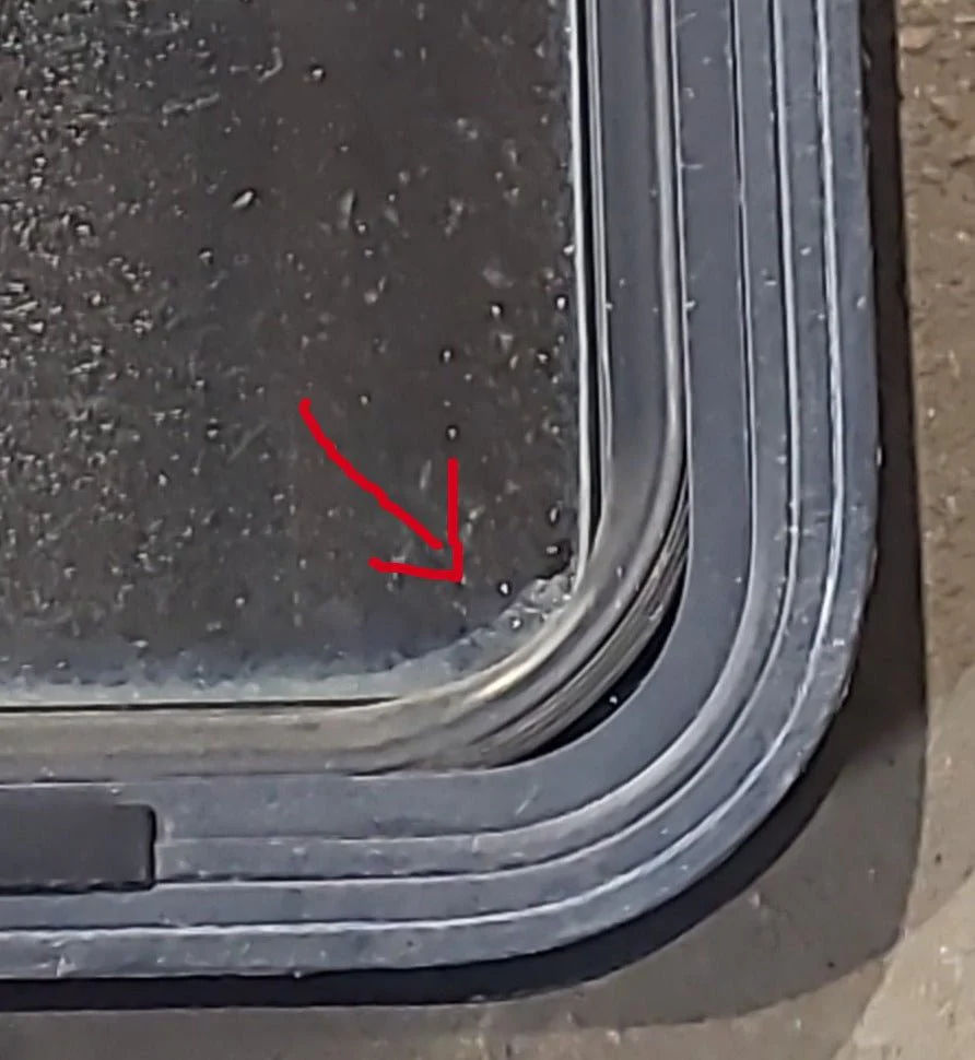 Used Black Radius Opening Window : 29" W x 39 1/2" H x 1 3/4" D - Image 5
