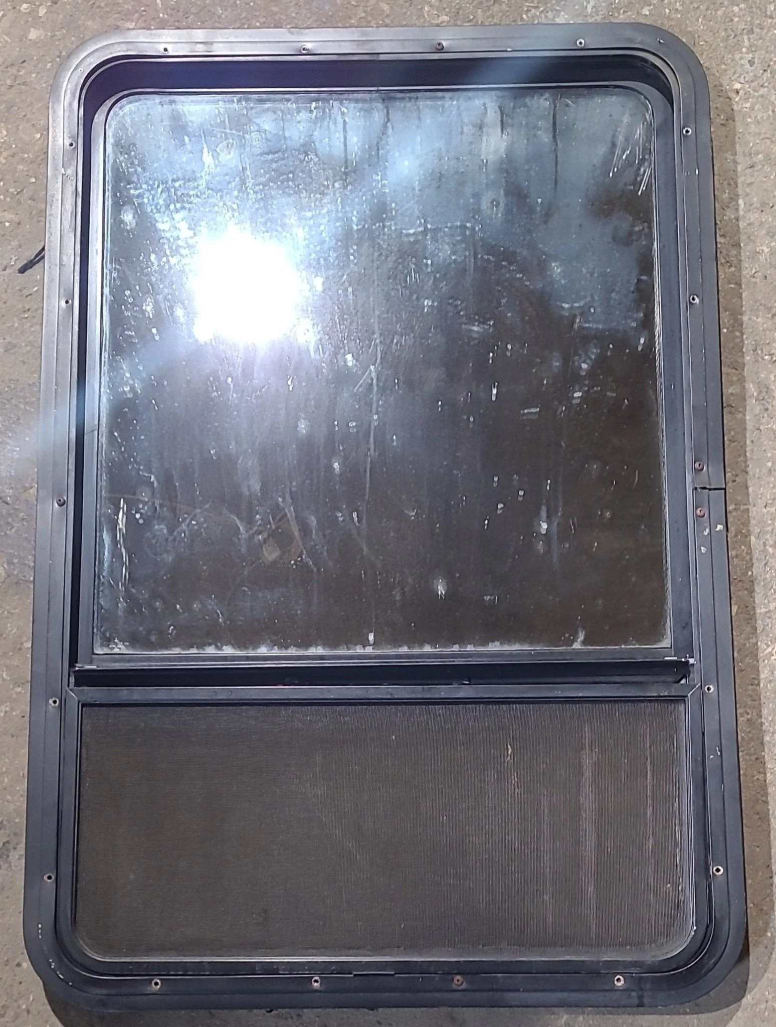 Used Black Radius Opening Window : 29" W x 39 1/2" H x 1 3/4" D - Image 6