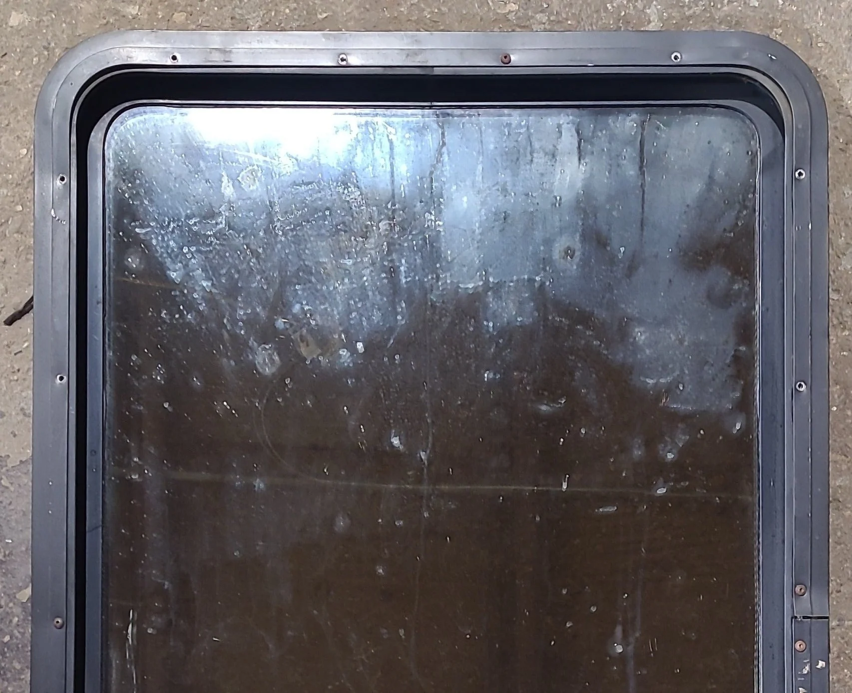 Used Black Radius Opening Window : 29" W x 39 1/2" H x 1 3/4" D - Image 7