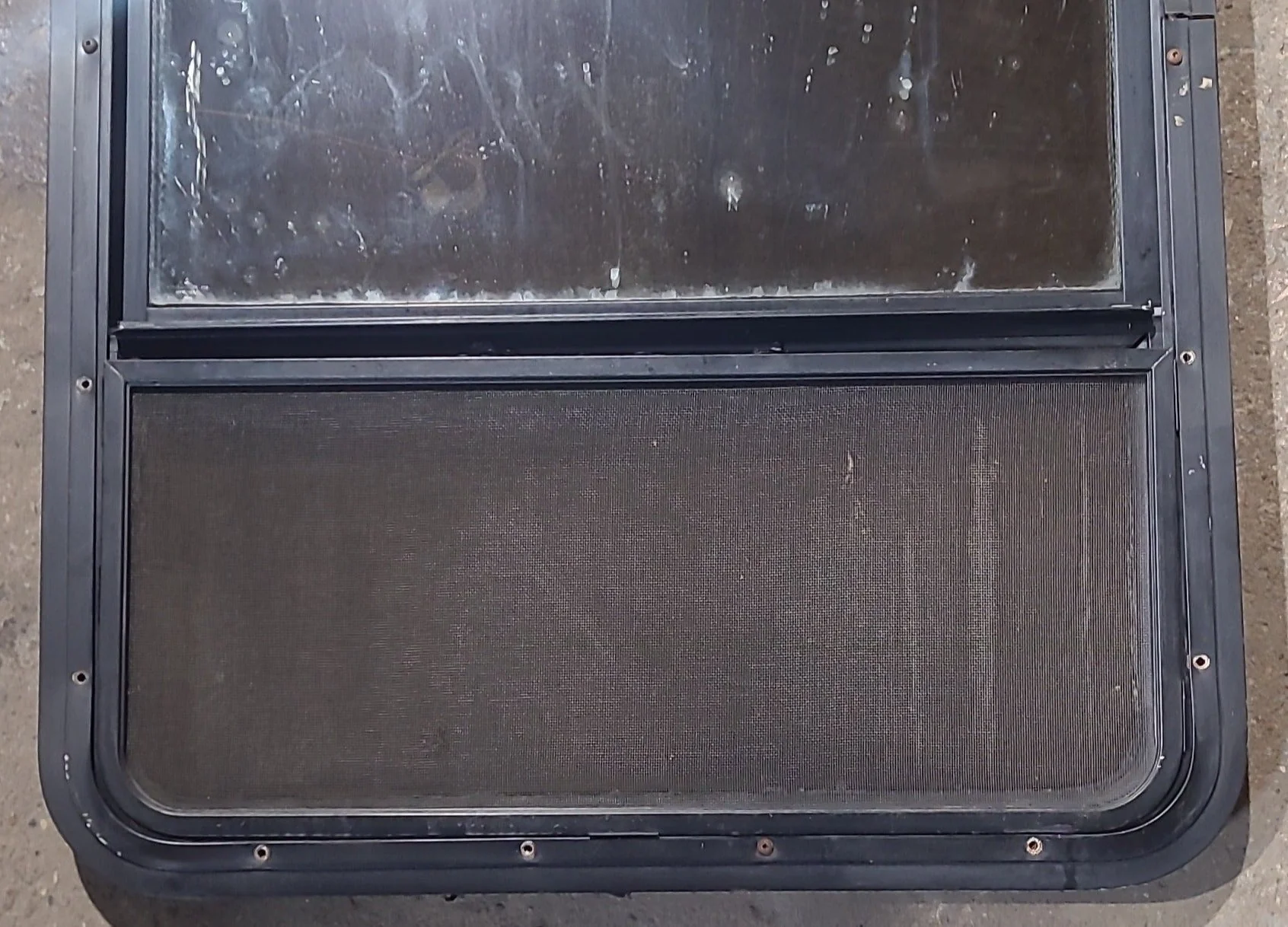 Used Black Radius Opening Window : 29" W x 39 1/2" H x 1 3/4" D - Image 8