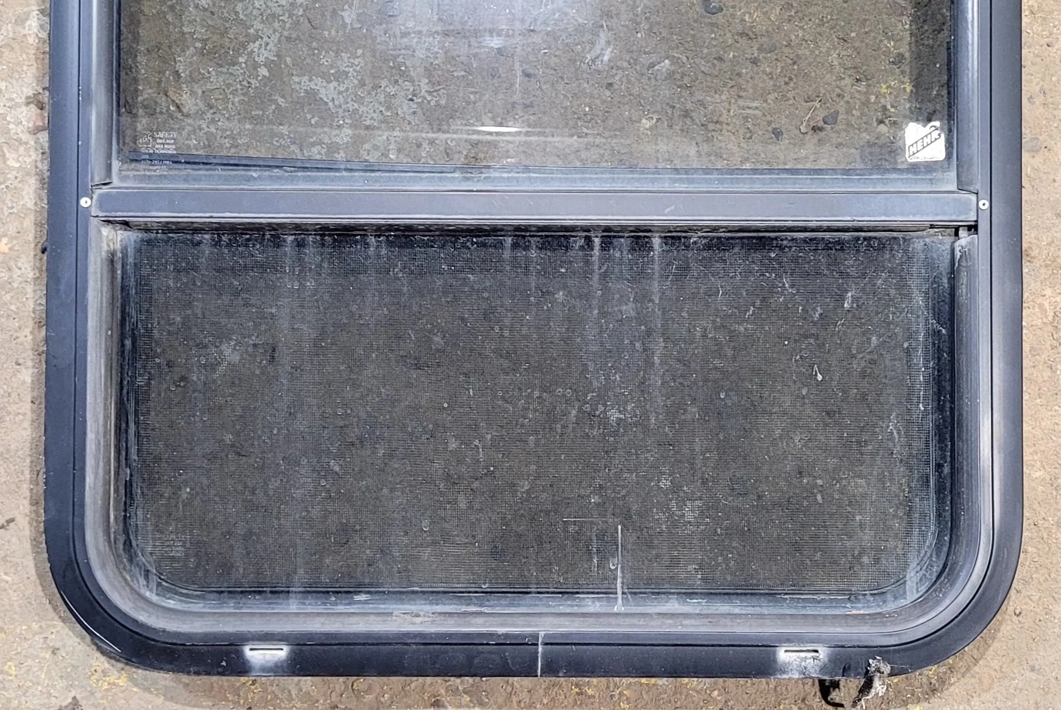 Used Black Radius Opening Window : 34 1/2" W x 23 1/2" H x 1 7/8" D - Image 2
