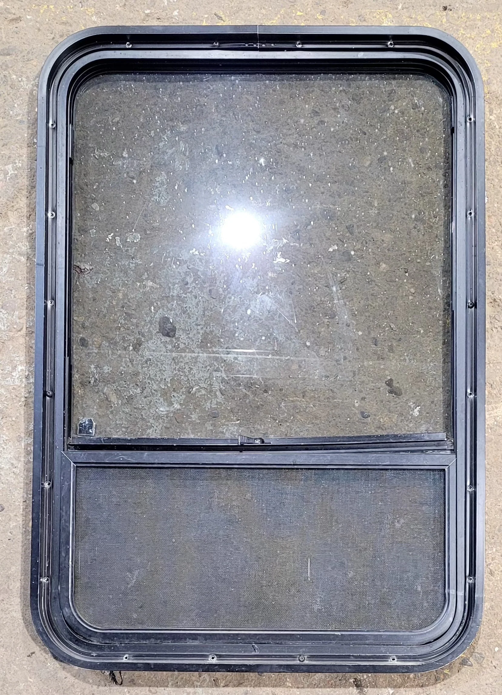 Used Black Radius Opening Window : 34 1/2" W x 23 1/2" H x 1 7/8" D - Image 5