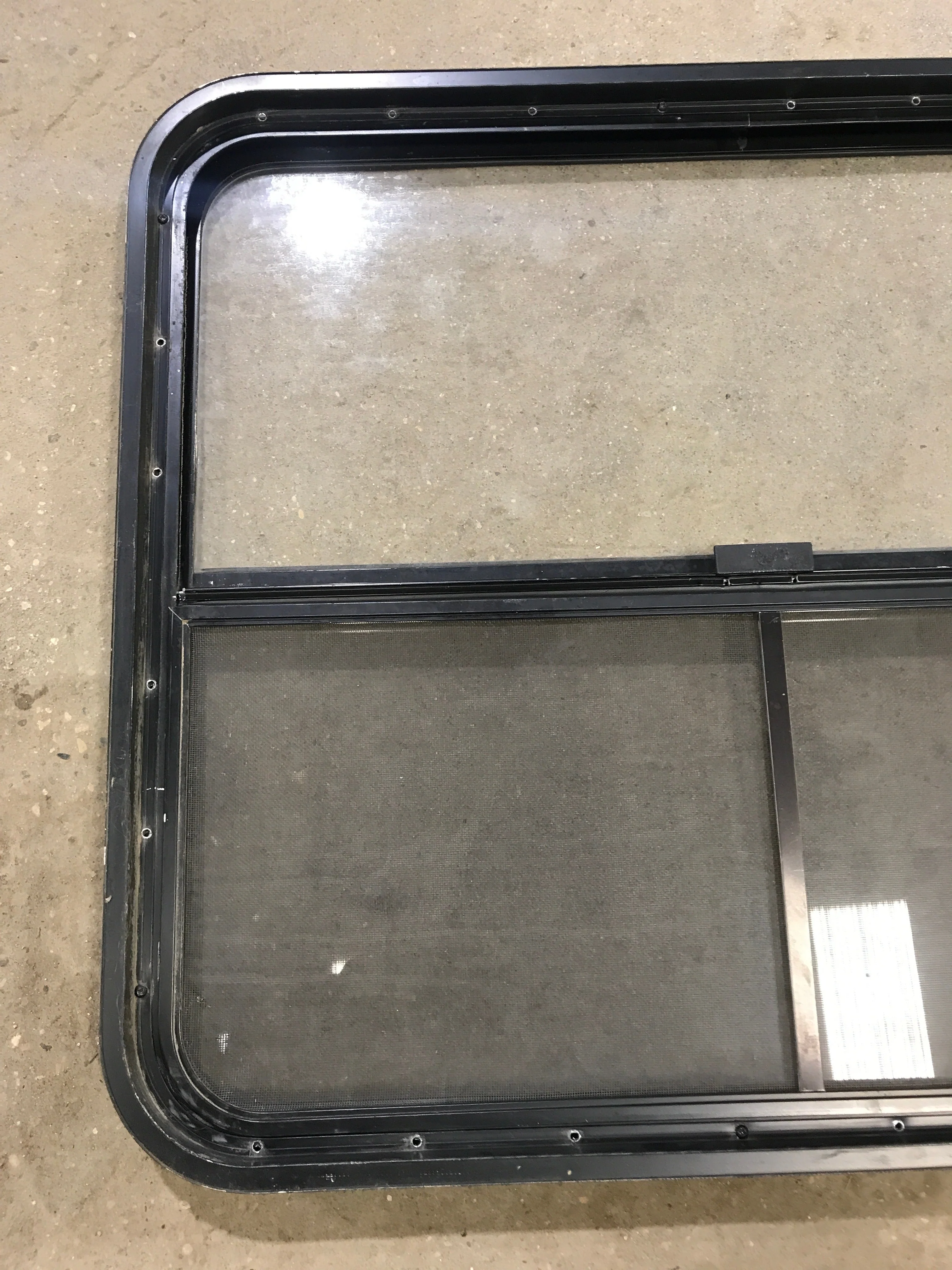 Used Black Radius Opening Window : 34 1/2" W x 29 1/2" H x 1 7/8" D - Image 4