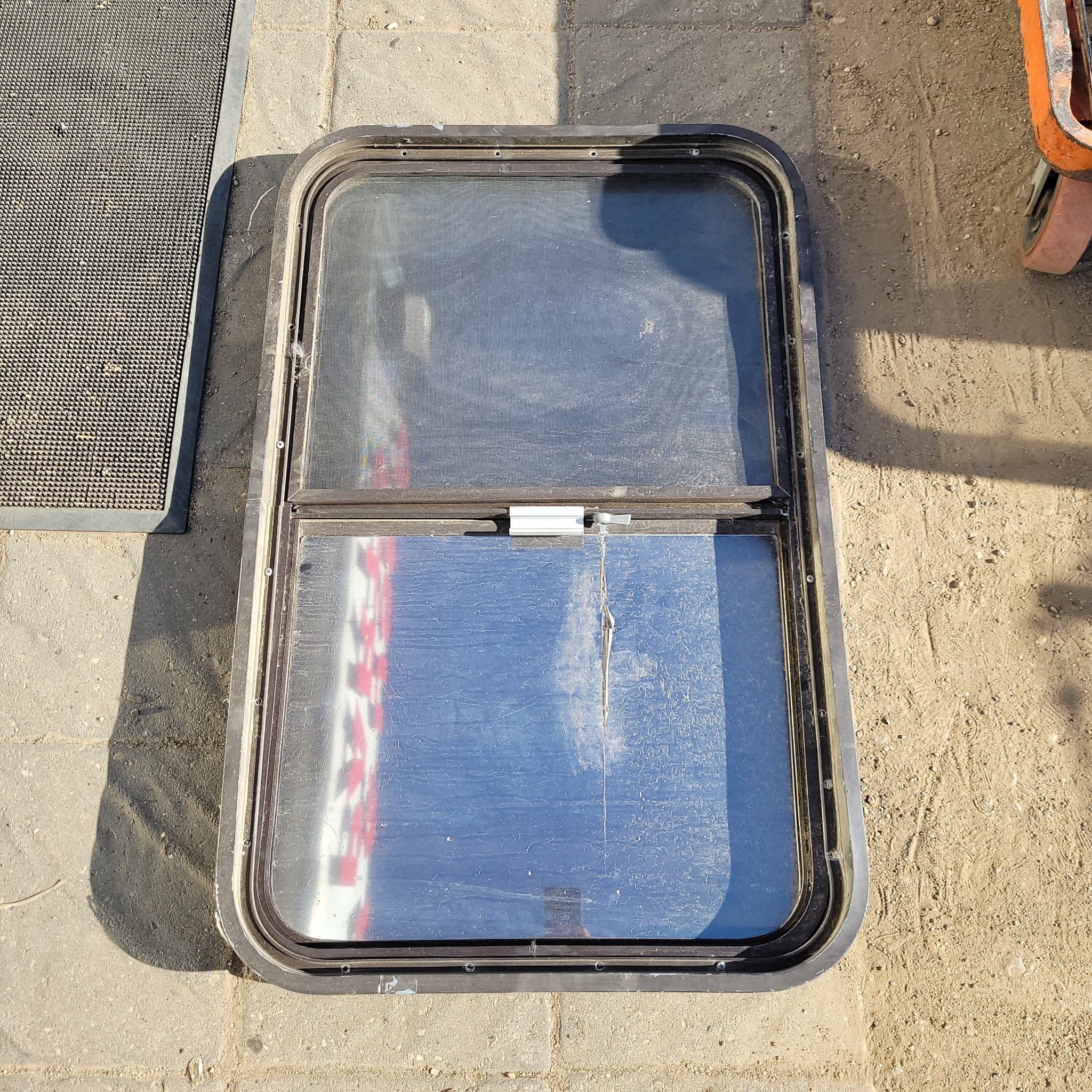 Used Black Radius Opening Window : 34 1/2 X 21 3/4 X 2" D - Image 2