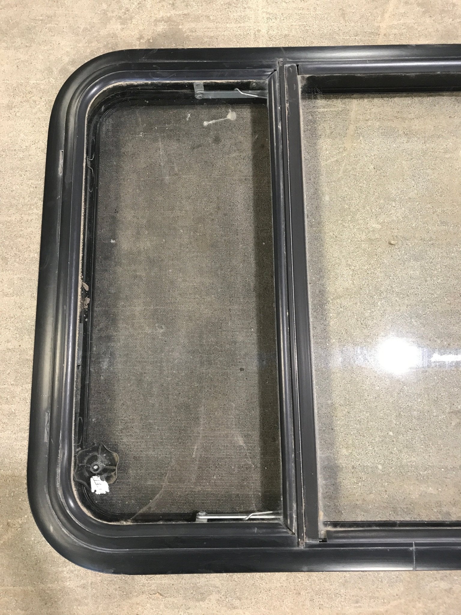 Used Black Radius Opening Window : 34 3/4" W x 23 1/4" H x 2" D - Image 2