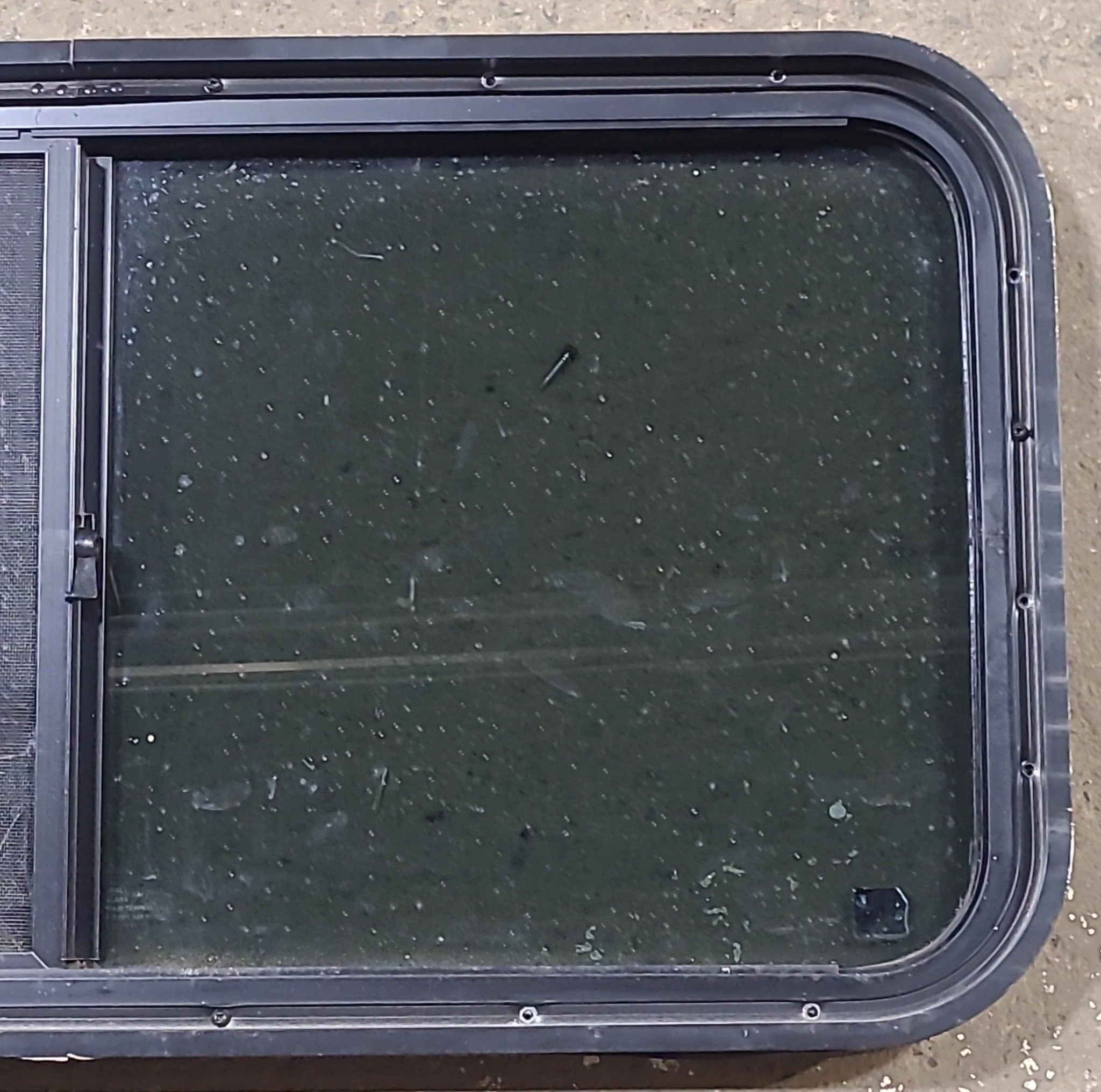 Used Black Radius Opening Window : 35 1/2" W x 17 1/2" H x 1 7/8" D - Image 6