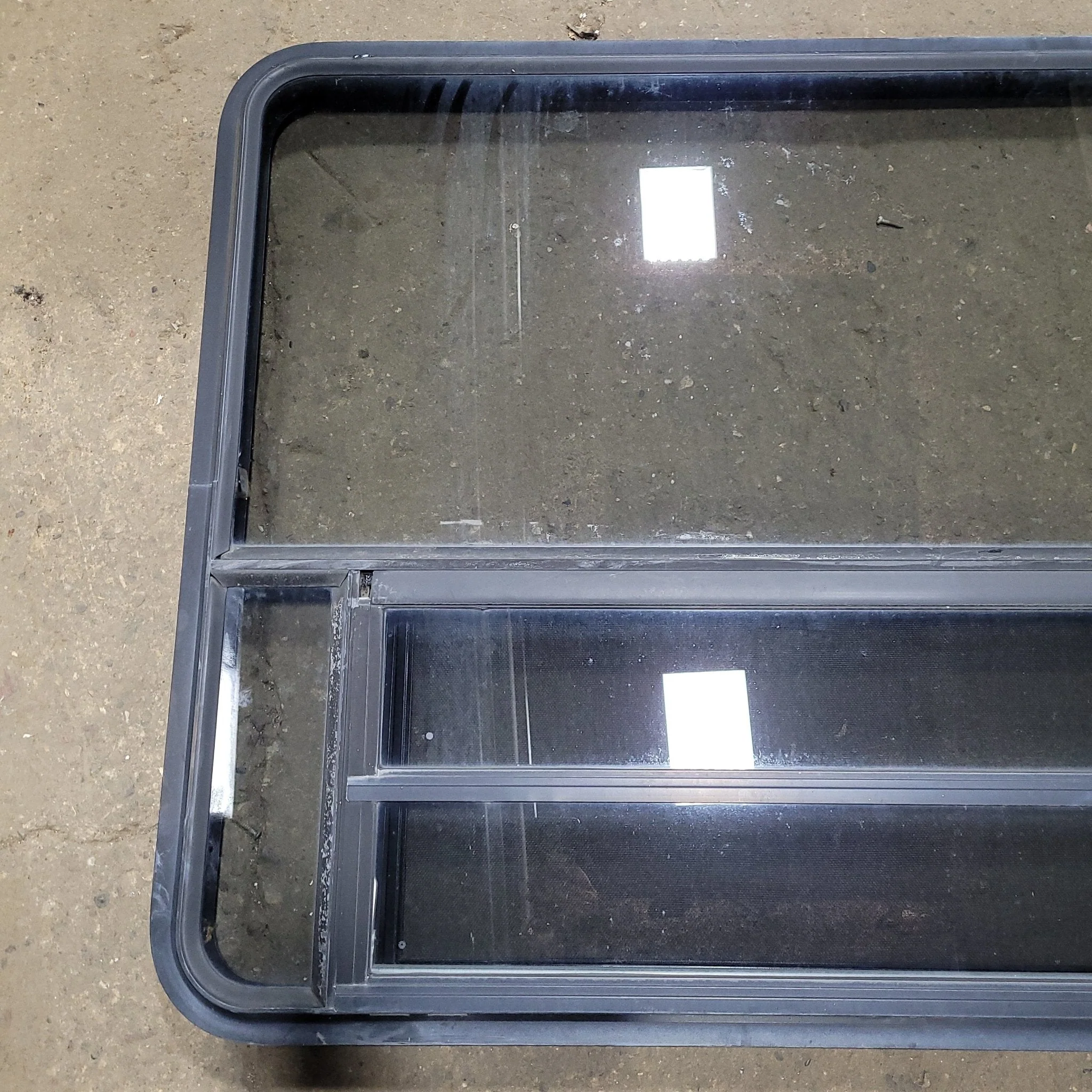 Used Black Radius Opening Window : 35 1/4" H X 47" W X 1 3/4" D - Image 2