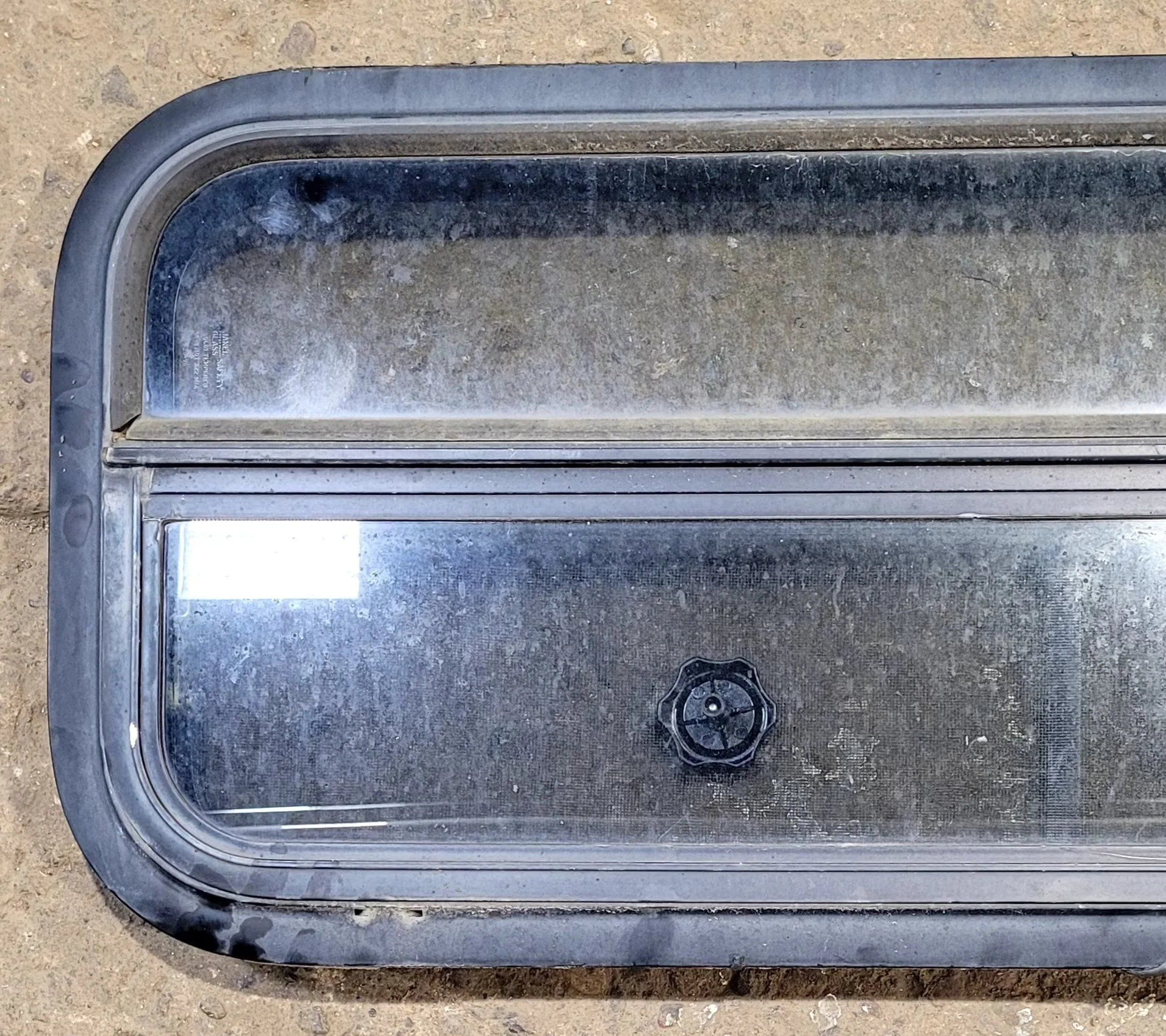 Used Black Radius Opening Window : 35 1/4" W x 14 1/4" H x 2" D - Image 2