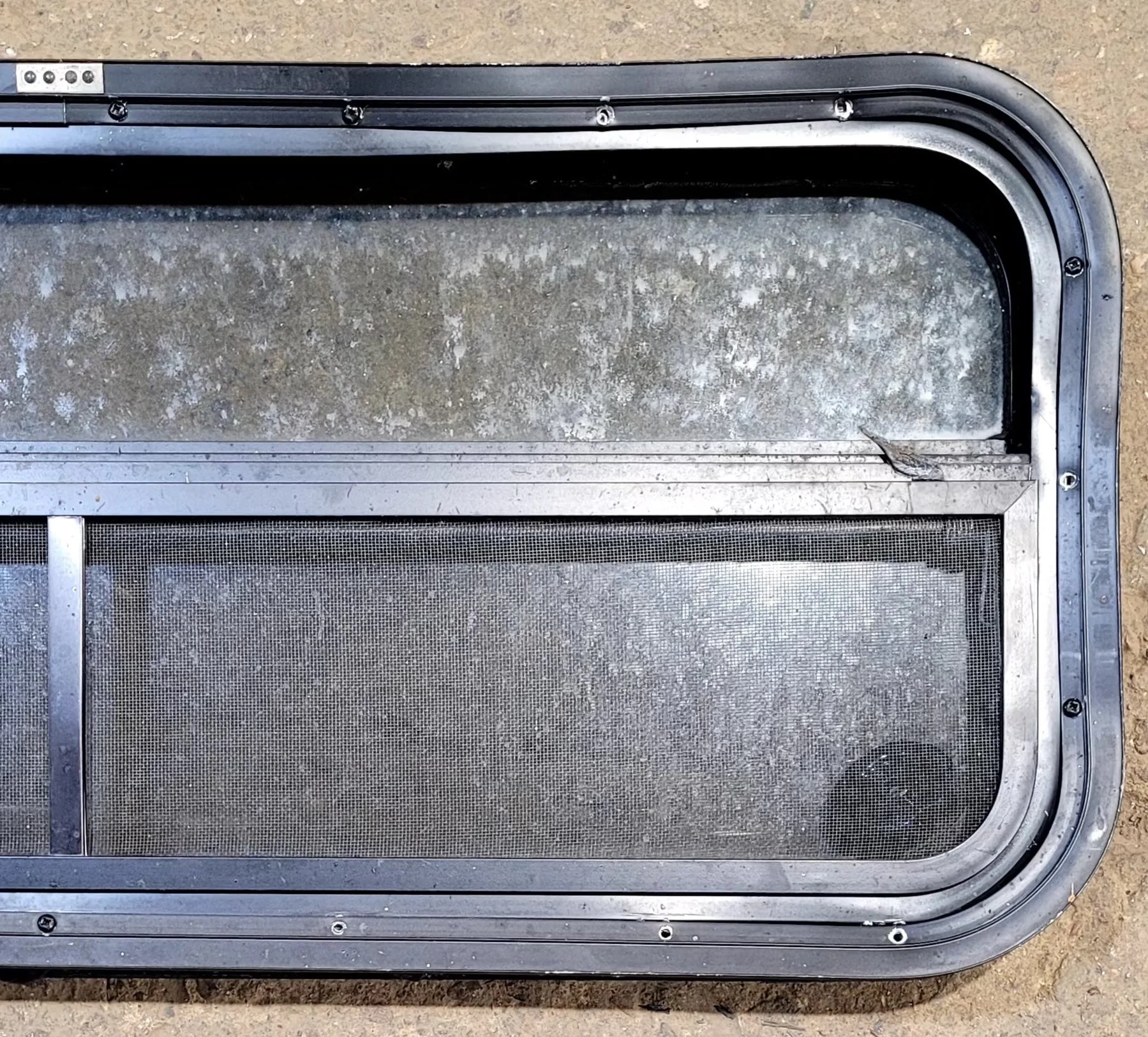 Used Black Radius Opening Window : 35 1/4" W x 14 1/4" H x 2" D - Image 7