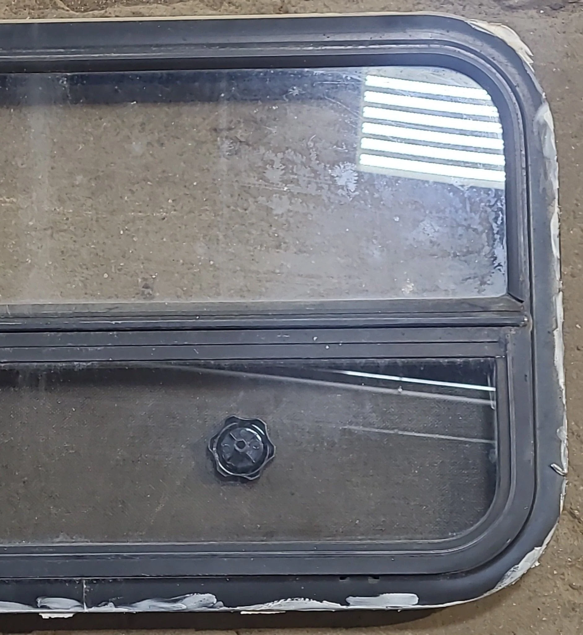 Used Black Radius Opening Window : 35 1/4" W x 17 1/4" H x 1 7/8" D - Image 3