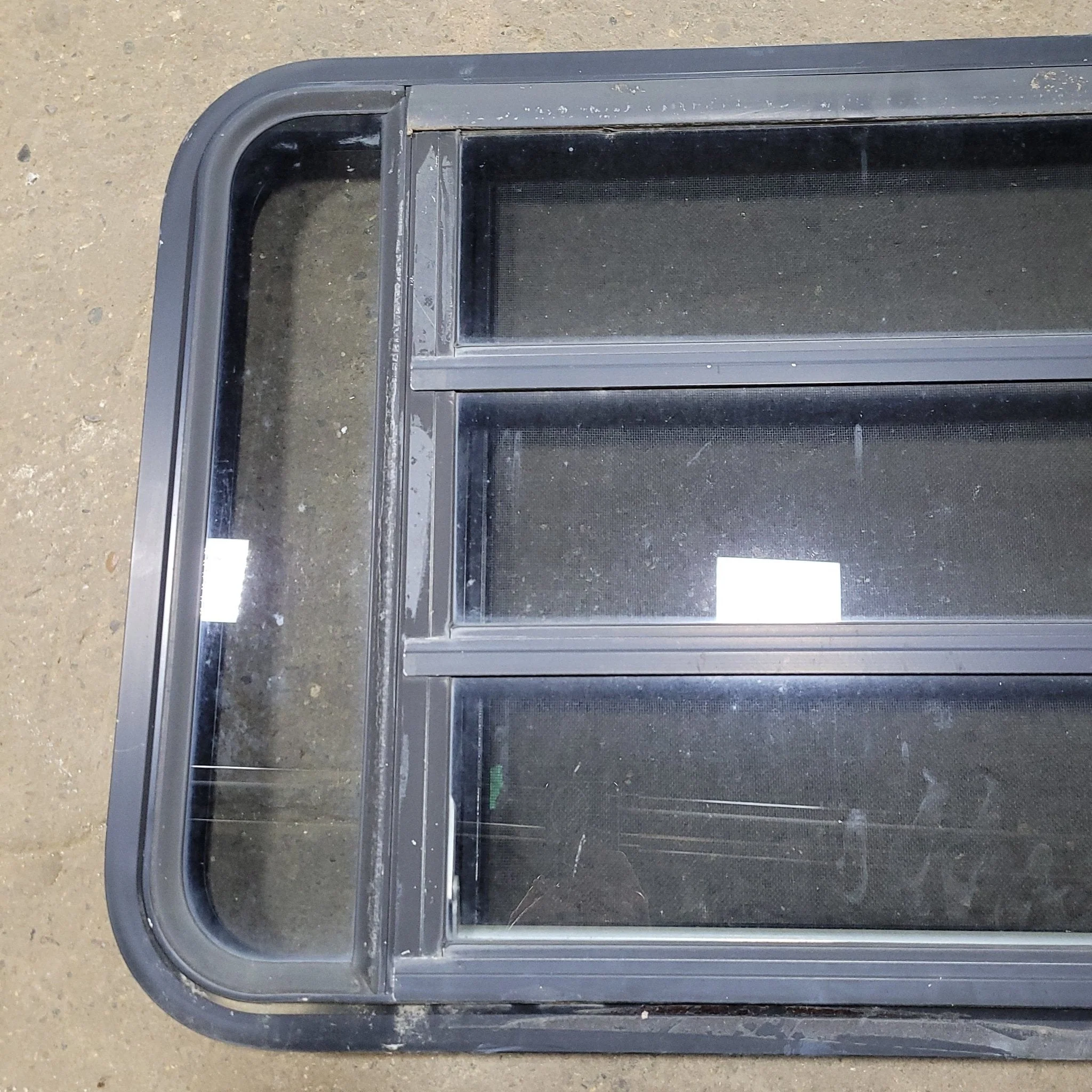 Used Black Radius Opening Window : 35 1/4" W X 21 1/2" H X 1 7/8" D - Image 2