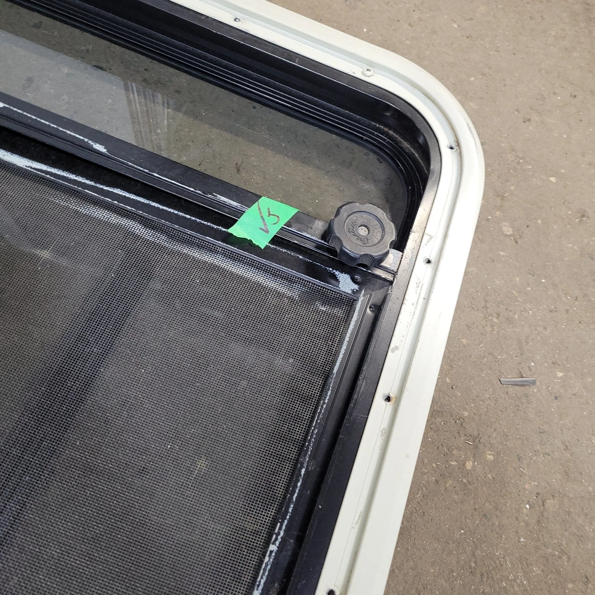 Used Black Radius Opening Window : 35 1/4" X 21 1/4" X 1 7/8" D - Image 5