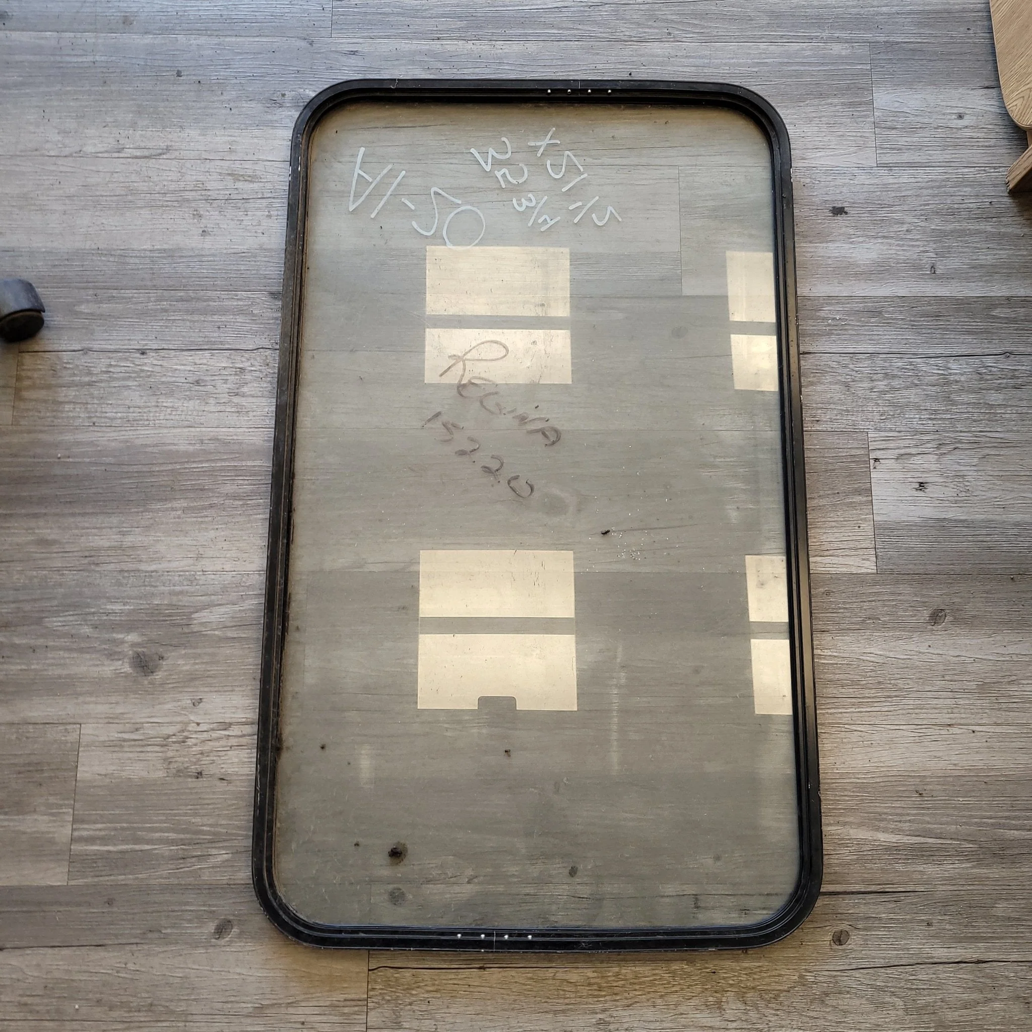 Used Black Radius Non-Opening Window : 35 3/4 X 21 1/2 X 1" D - Image 2